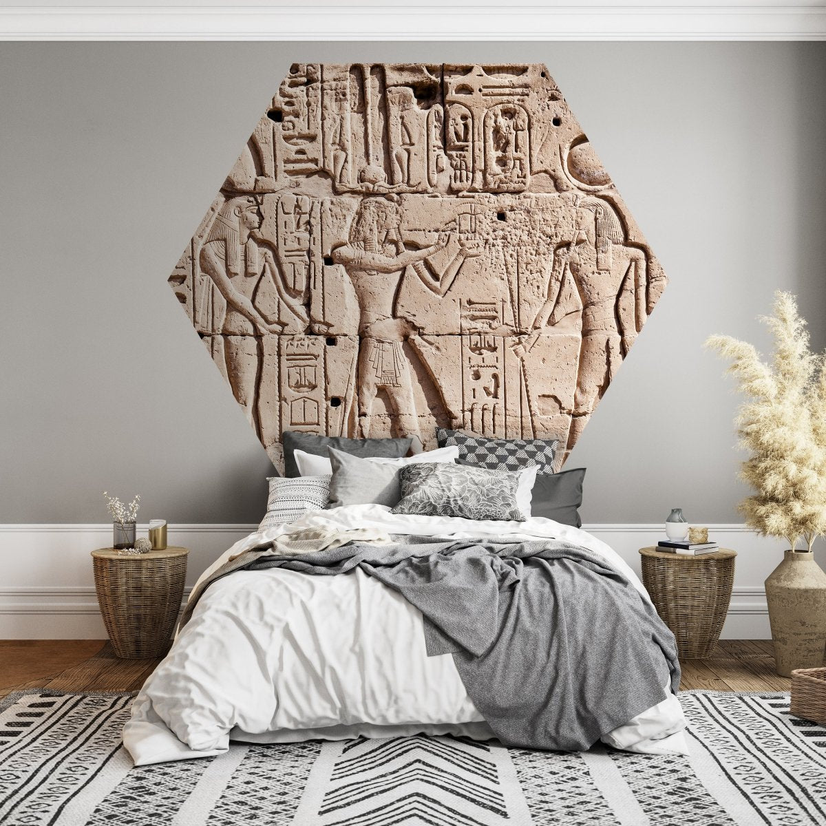 Hexagon-Fototapete Wand mit Hieroglyphen M0004 - Bild 3 Hexagon-Fototapete Wand mit Hieroglyphen M0004 - Bild 3