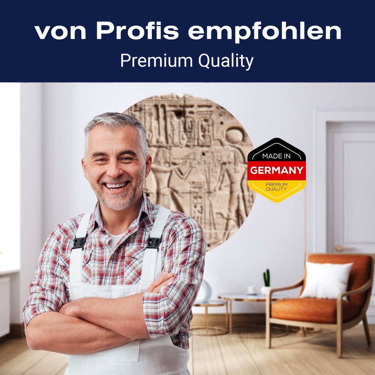 Runde Fototapete Wand mit Hieroglyphen M0004 - Bild 5 Runde Fototapete Wand mit Hieroglyphen M0004 - Bild 5