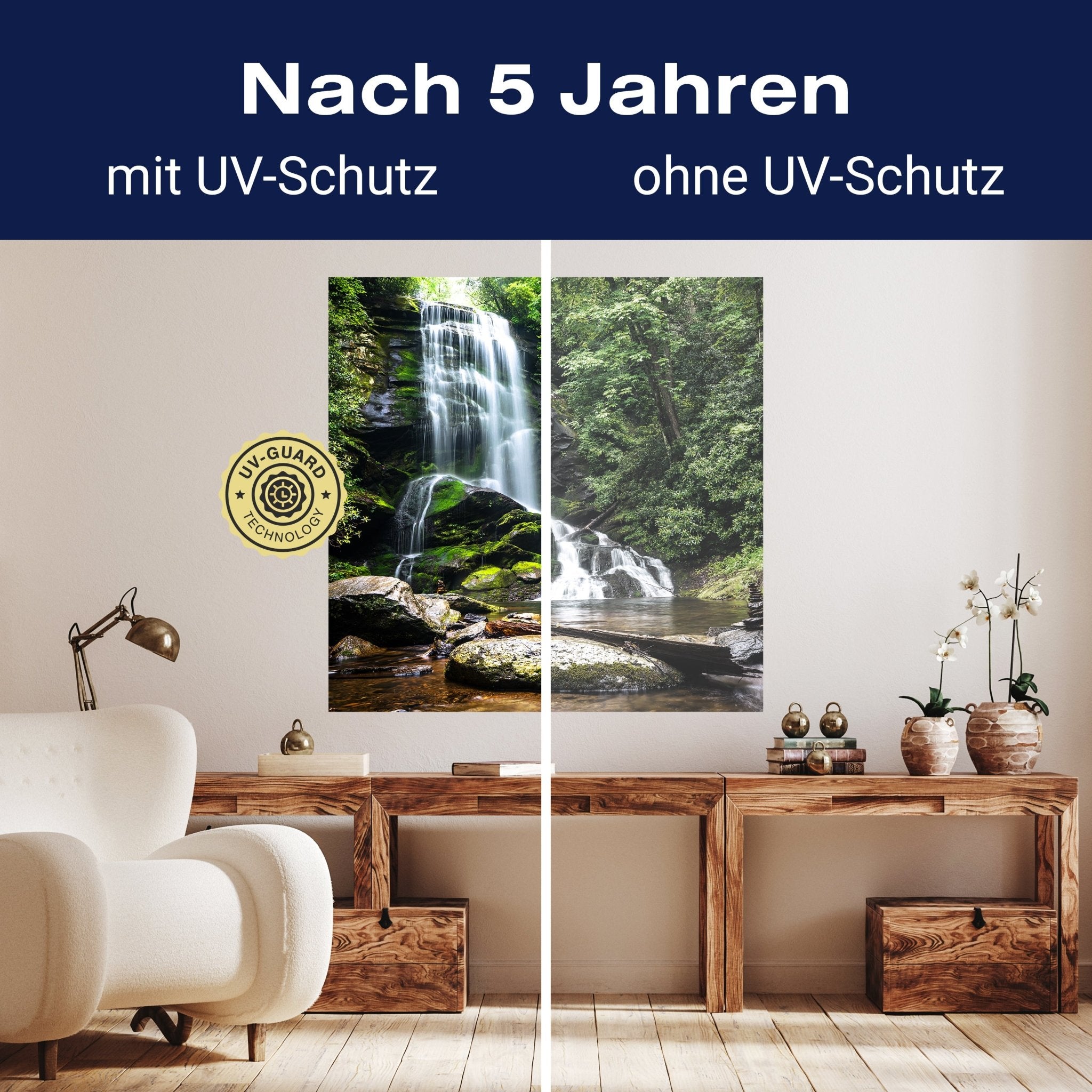 Quadratische Fototapete Wasserfall mit Bach M0006 - Bild 9 Quadratische Fototapete Wasserfall mit Bach M0006 - Bild 9
