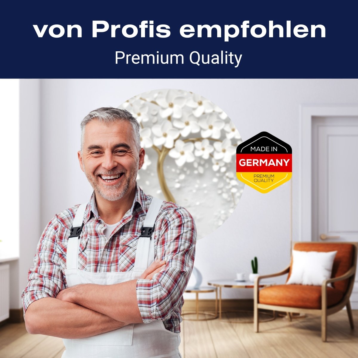 Runde Fototapete Baum mit Blüten M0007 - Bild 5 Runde Fototapete Baum mit Blüten M0007 - Bild 5