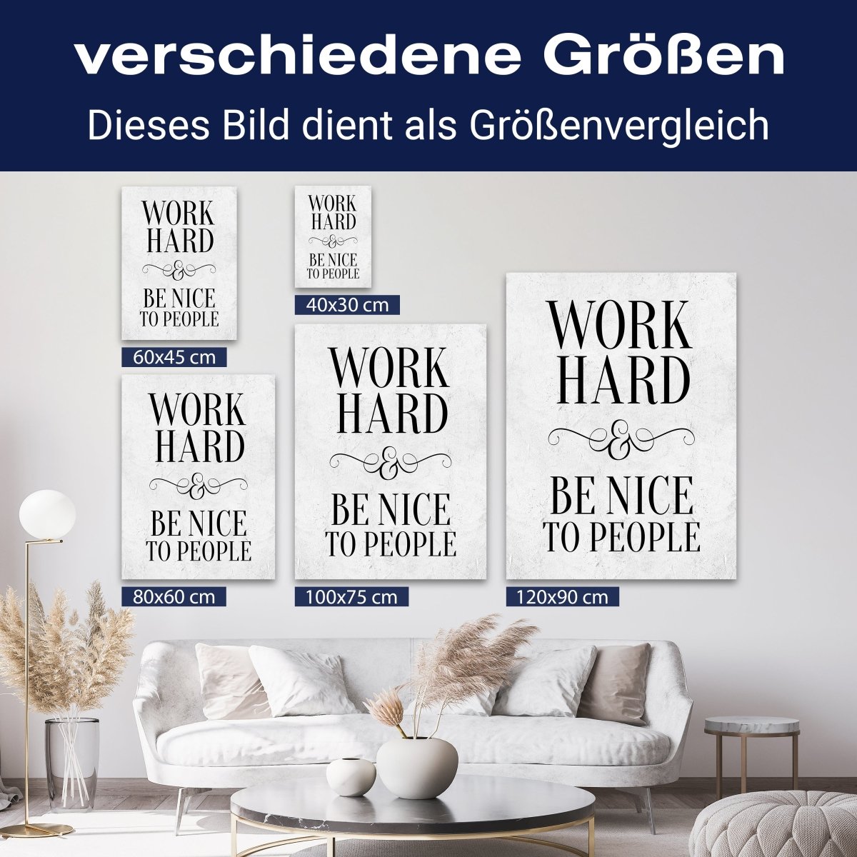 Leinwandbild Motivation, Hochformat, Be nice to People M0009 kaufen - Bild 8 Leinwandbild Motivation, Hochformat, Be nice to People M0009 kaufen - Bild 8