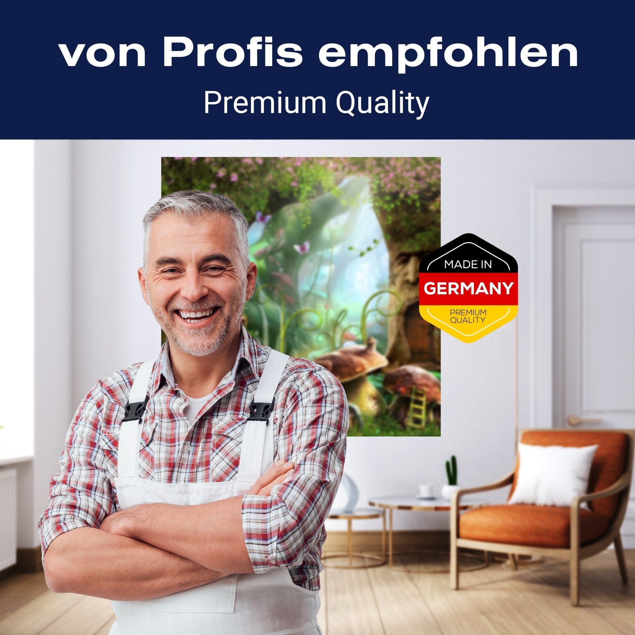 Quadratische Fototapete Märchenwald mit Pilzhäusern M0010 - Bild 5 Quadratische Fototapete Märchenwald mit Pilzhäusern M0010 - Bild 5