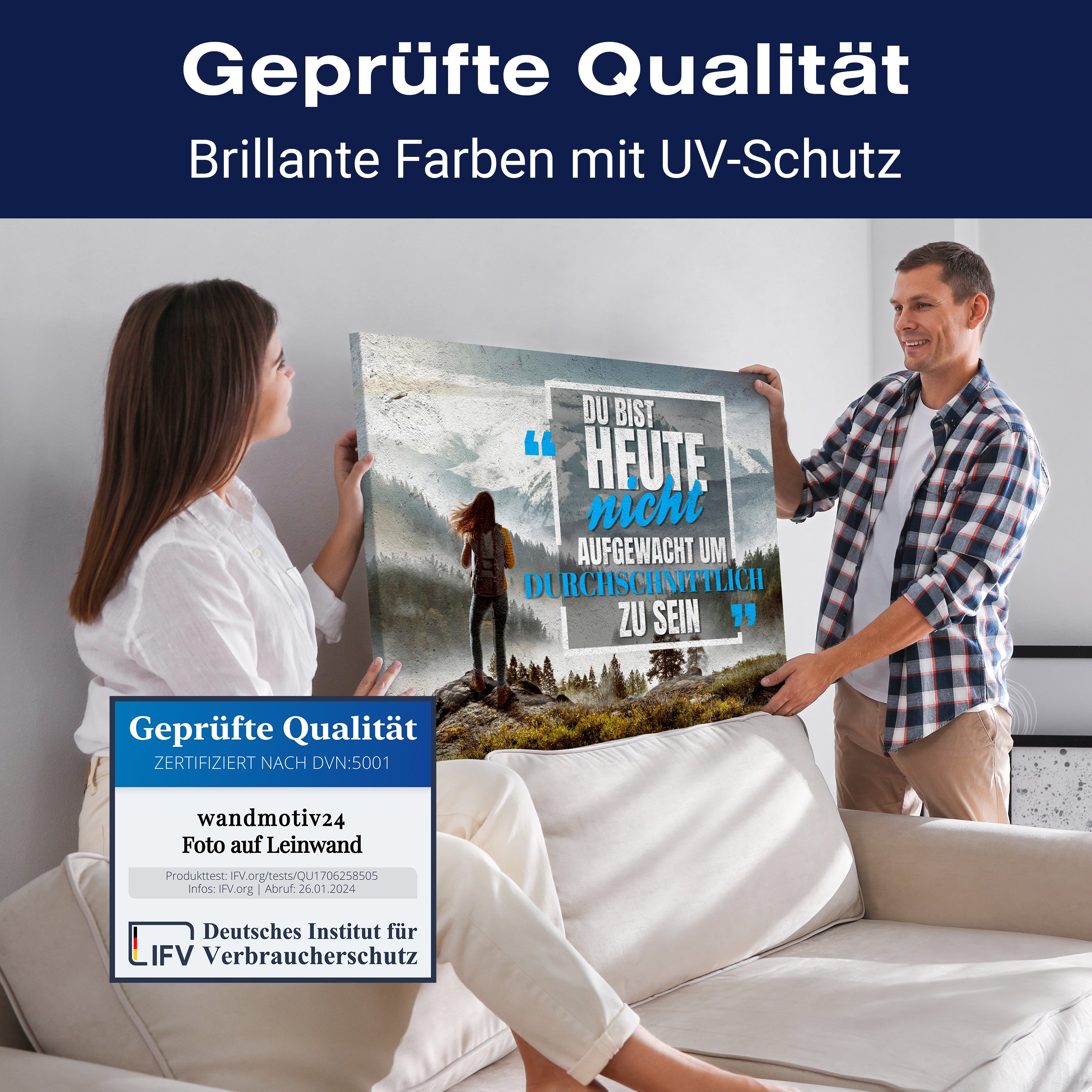 Leinwandbild Motivation, Querformat, Heute nicht durchschnitt M0011 kaufen - Bild 4 Leinwandbild Motivation, Querformat, Heute nicht durchschnitt M0011 kaufen - Bild 4