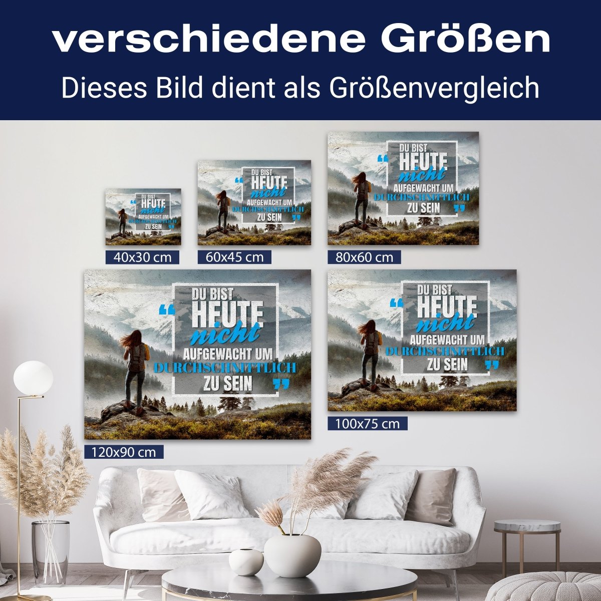 Leinwandbild Motivation, Querformat, Heute nicht durchschnitt M0011 kaufen - Bild 8 Leinwandbild Motivation, Querformat, Heute nicht durchschnitt M0011 kaufen - Bild 8