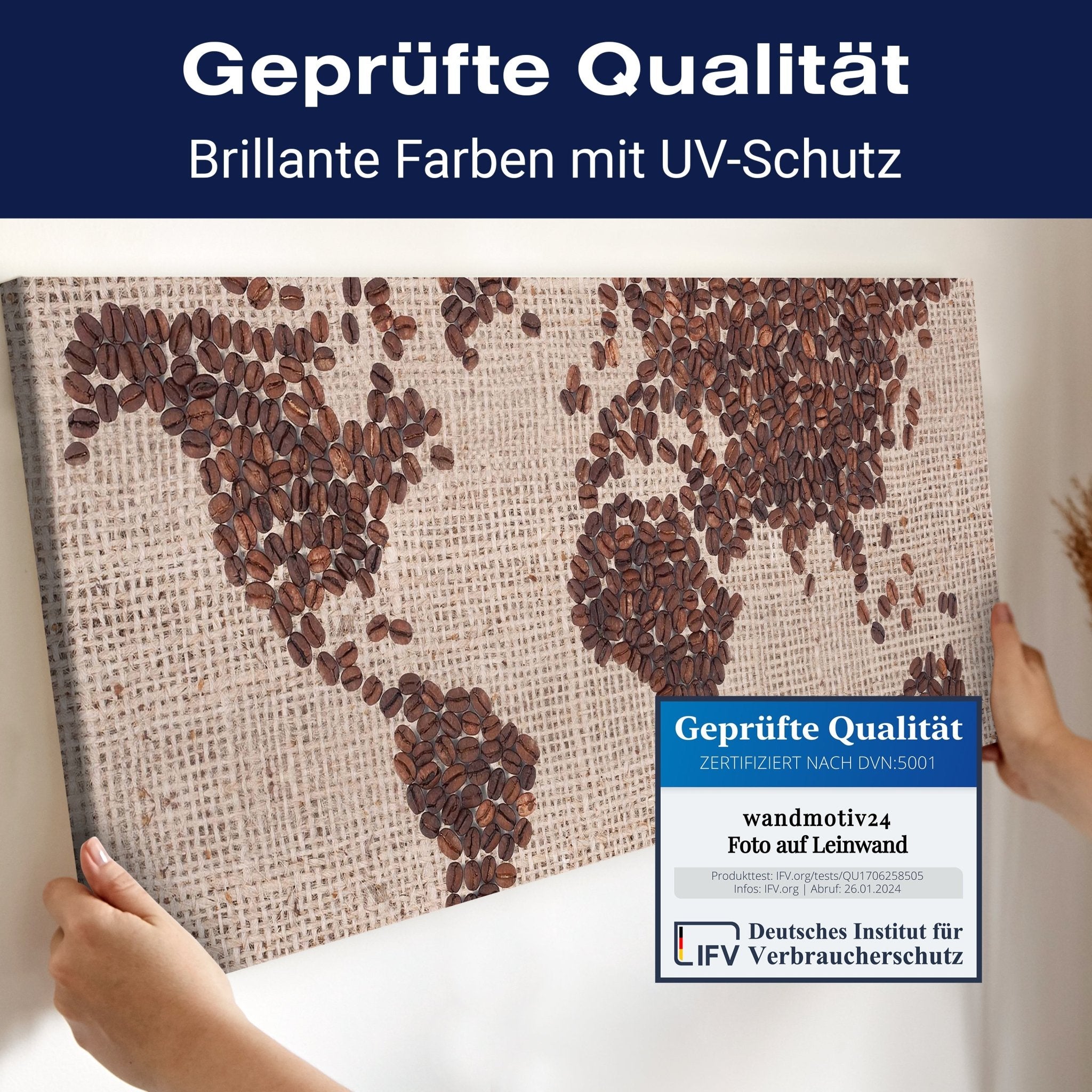 Leinwandbild Weltkarte Kaffee M0012 kaufen - Bild 4 Leinwandbild Weltkarte Kaffee M0012 kaufen - Bild 4