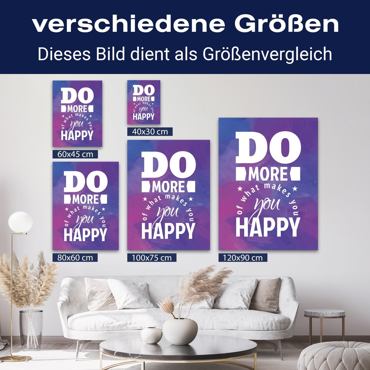 Leinwandbild Motivation, Hochformat, do what makes you happy M0013 kaufen - Bild 8 Leinwandbild Motivation, Hochformat, do what makes you happy M0013 kaufen - Bild 8