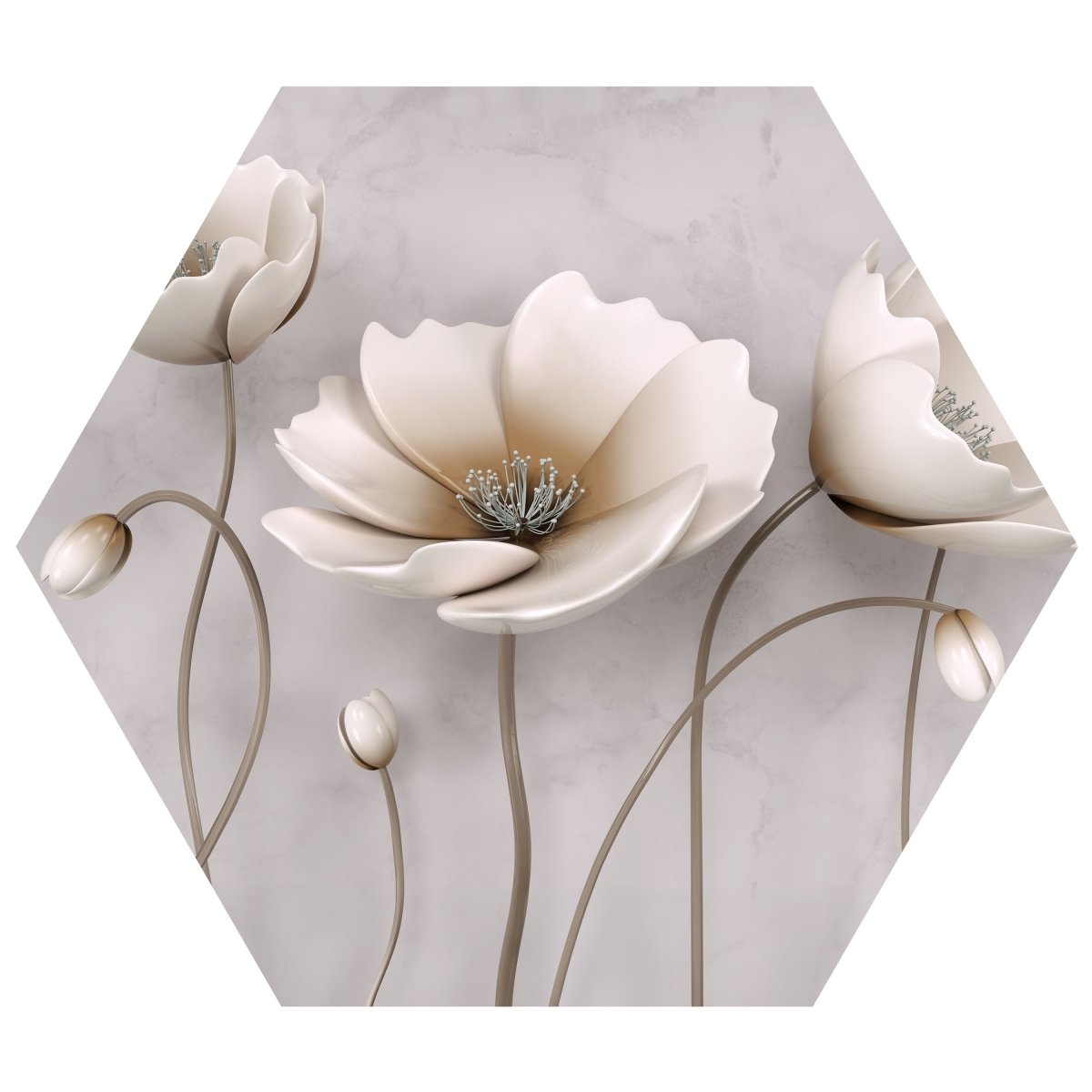 Hexagon-Fototapete Betonwand mit Blumen M0014 - Bild 11 Hexagon-Fototapete Betonwand mit Blumen M0014 - Bild 11