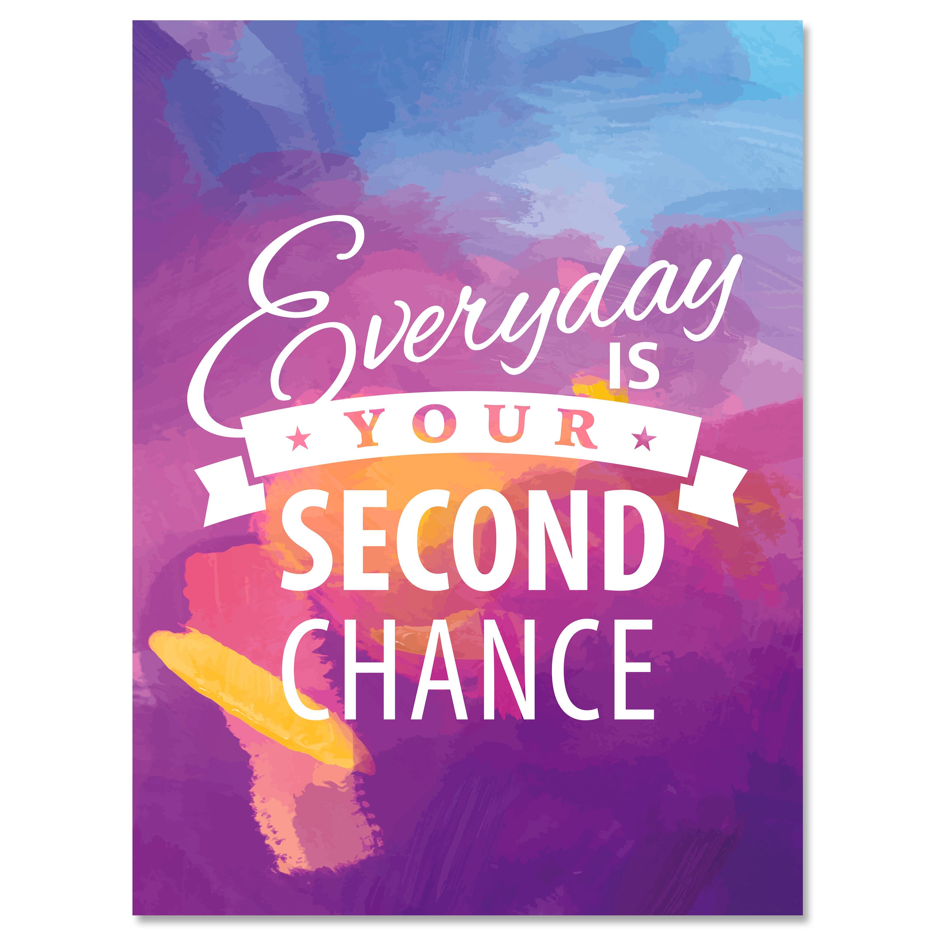 Leinwandbild Motivation, Hochformat, second chance M0014 kaufen - Bild 1 Leinwandbild Motivation, Hochformat, second chance M0014 kaufen - Bild 1