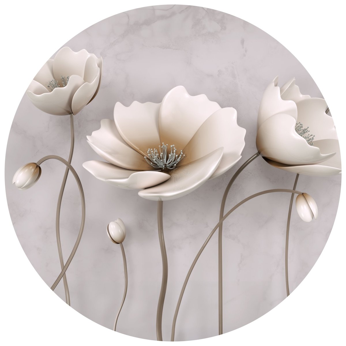 Runde Fototapete Betonwand mit Blumen M0014 - Bild 11 Runde Fototapete Betonwand mit Blumen M0014 - Bild 11