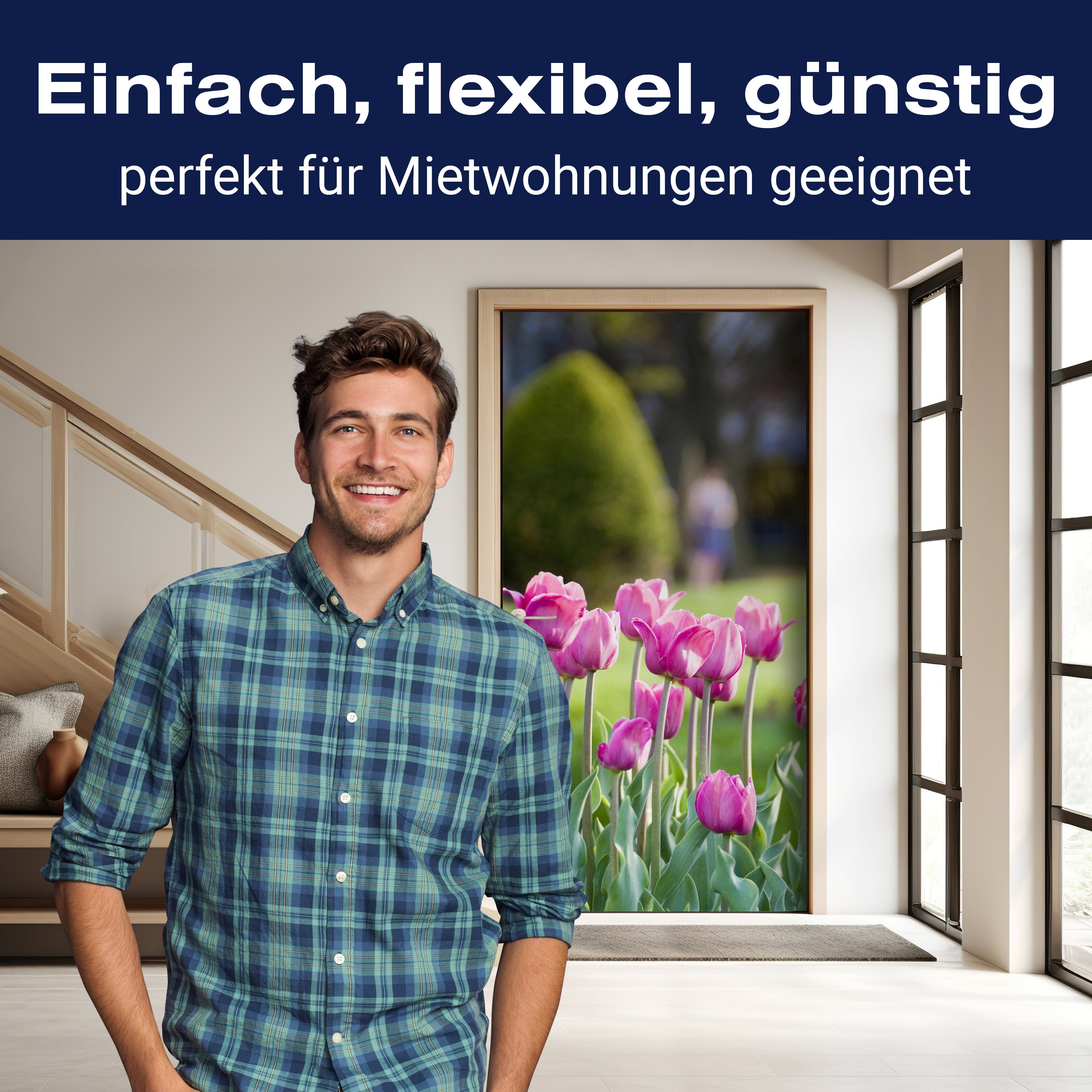 Türtapete Pinke Tulpen M0016 - Bild 3 Türtapete Pinke Tulpen M0016 - Bild 3