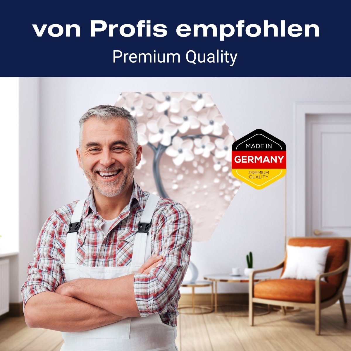 Hexagon-Fototapete Baum mit Blüten M0019 - Bild 5 Hexagon-Fototapete Baum mit Blüten M0019 - Bild 5