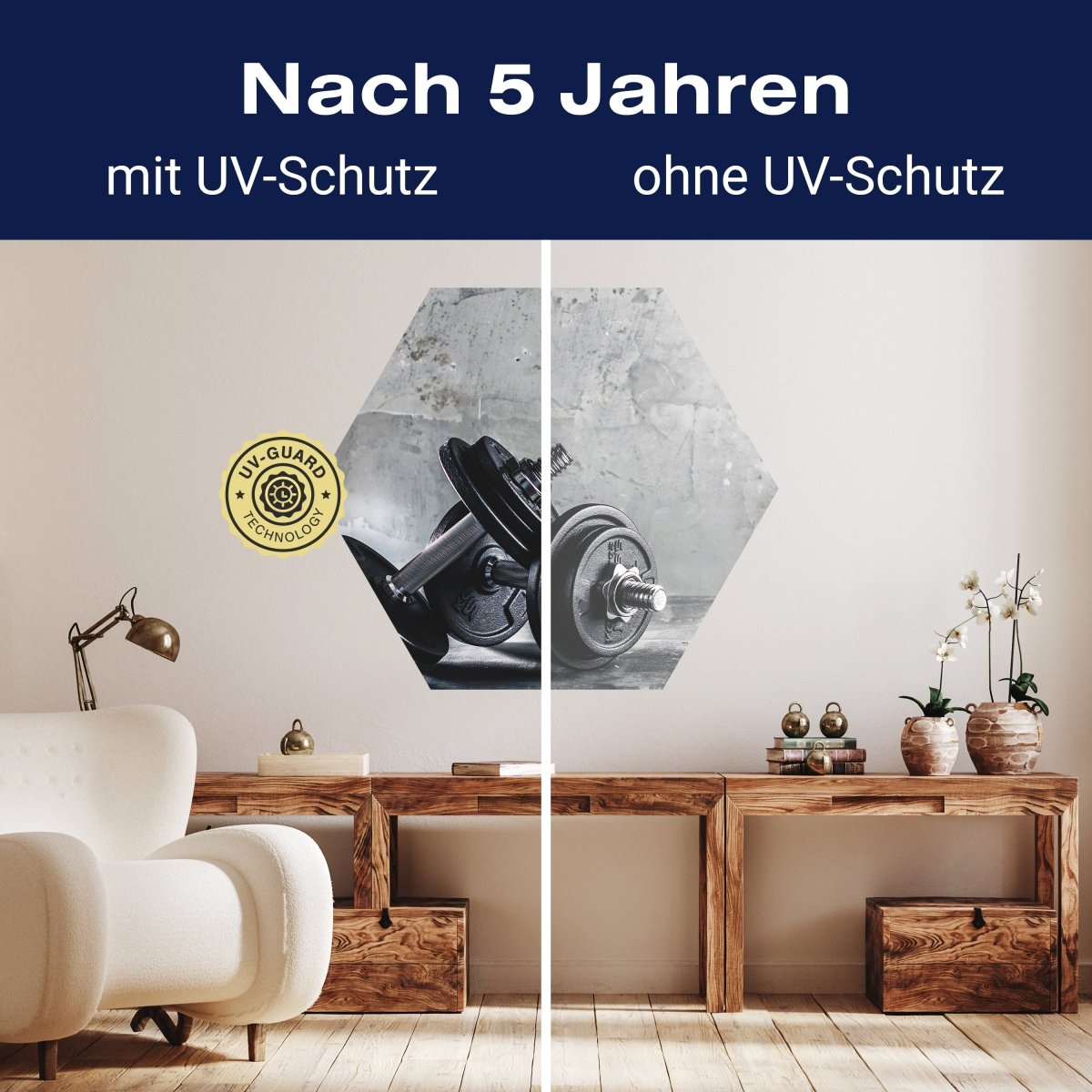 Hexagon-Fototapete Hanteln M0023 - Bild 9 Hexagon-Fototapete Hanteln M0023 - Bild 9