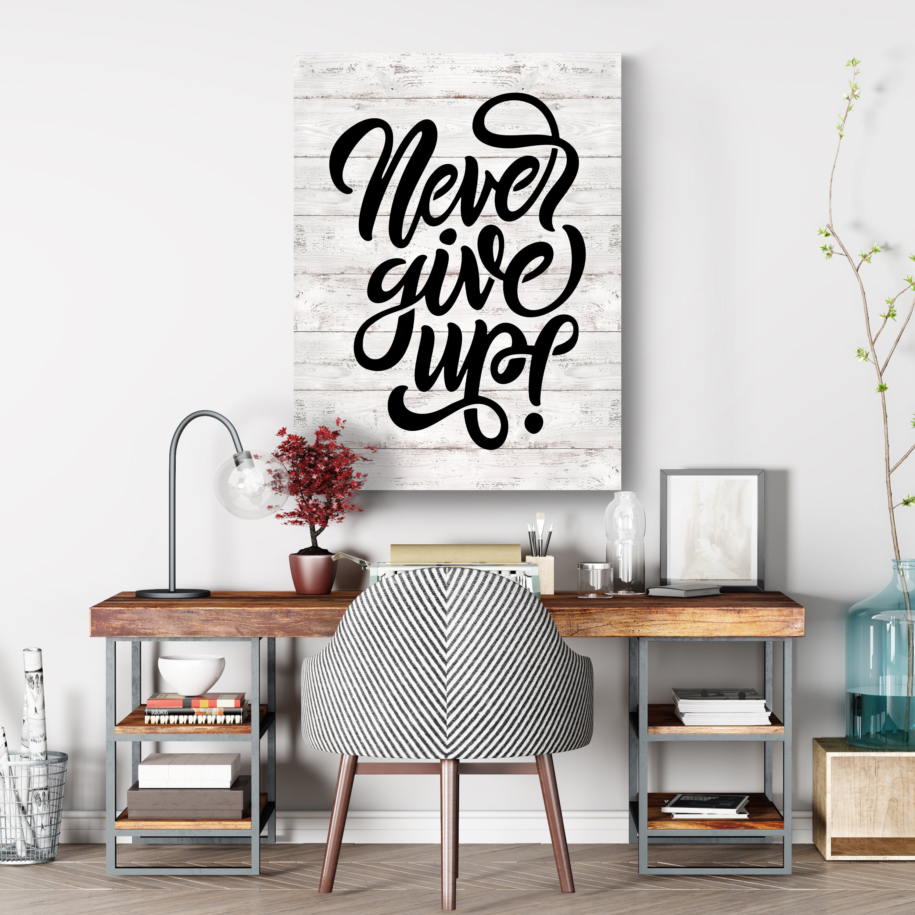 Leinwandbild Motivation, Hochformat, Never give up Holz M0029 kaufen - Bild 3 Leinwandbild Motivation, Hochformat, Never give up Holz M0029 kaufen - Bild 3
