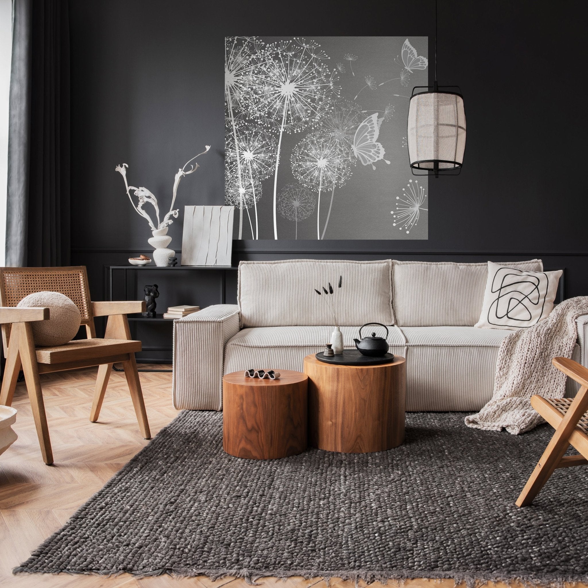 Quadratische Fototapete Pusteblumen mit Schmetterlingen M0029 - Bild 2 Quadratische Fototapete Pusteblumen mit Schmetterlingen M0029 - Bild 2