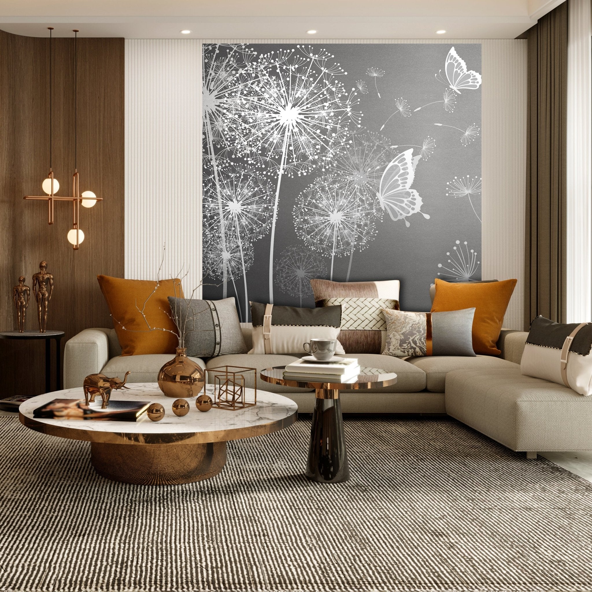 Quadratische Fototapete Pusteblumen mit Schmetterlingen M0029 - Bild 3 Quadratische Fototapete Pusteblumen mit Schmetterlingen M0029 - Bild 3