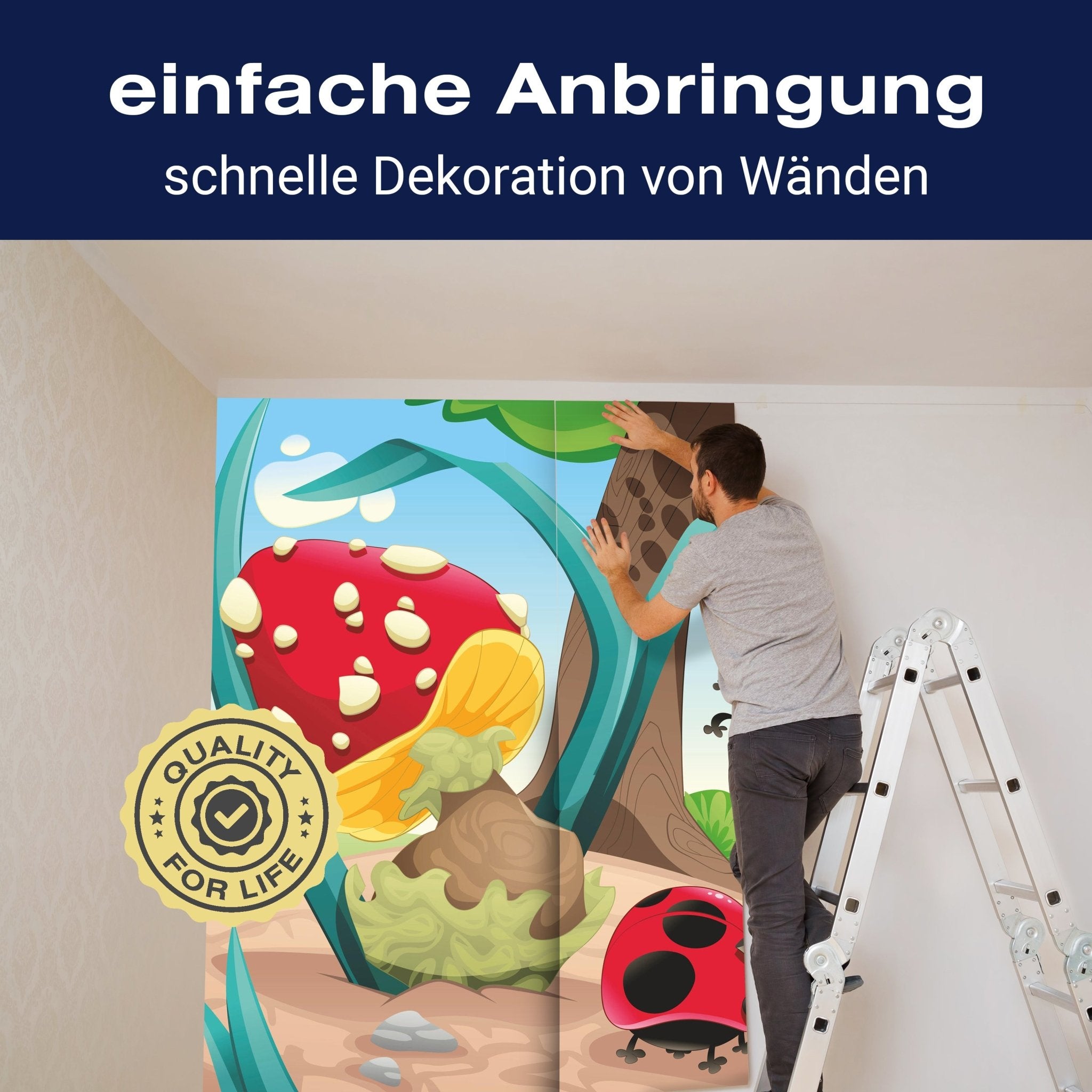 Fototapete Kinderzimmer Waldinsekten M0031 - Bild 3 Fototapete Kinderzimmer Waldinsekten M0031 - Bild 3