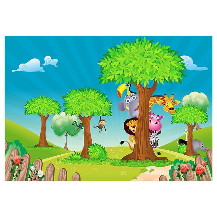 Fototapete Kinderzimmer Tiere Wald M0033 - Bild 2 Fototapete Kinderzimmer Tiere Wald M0033 - Bild 2