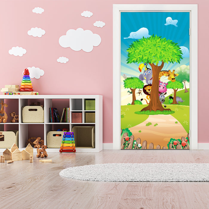 Türtapete Tierbaum M0033 - Bild 1 Türtapete Tierbaum M0033 - Bild 1