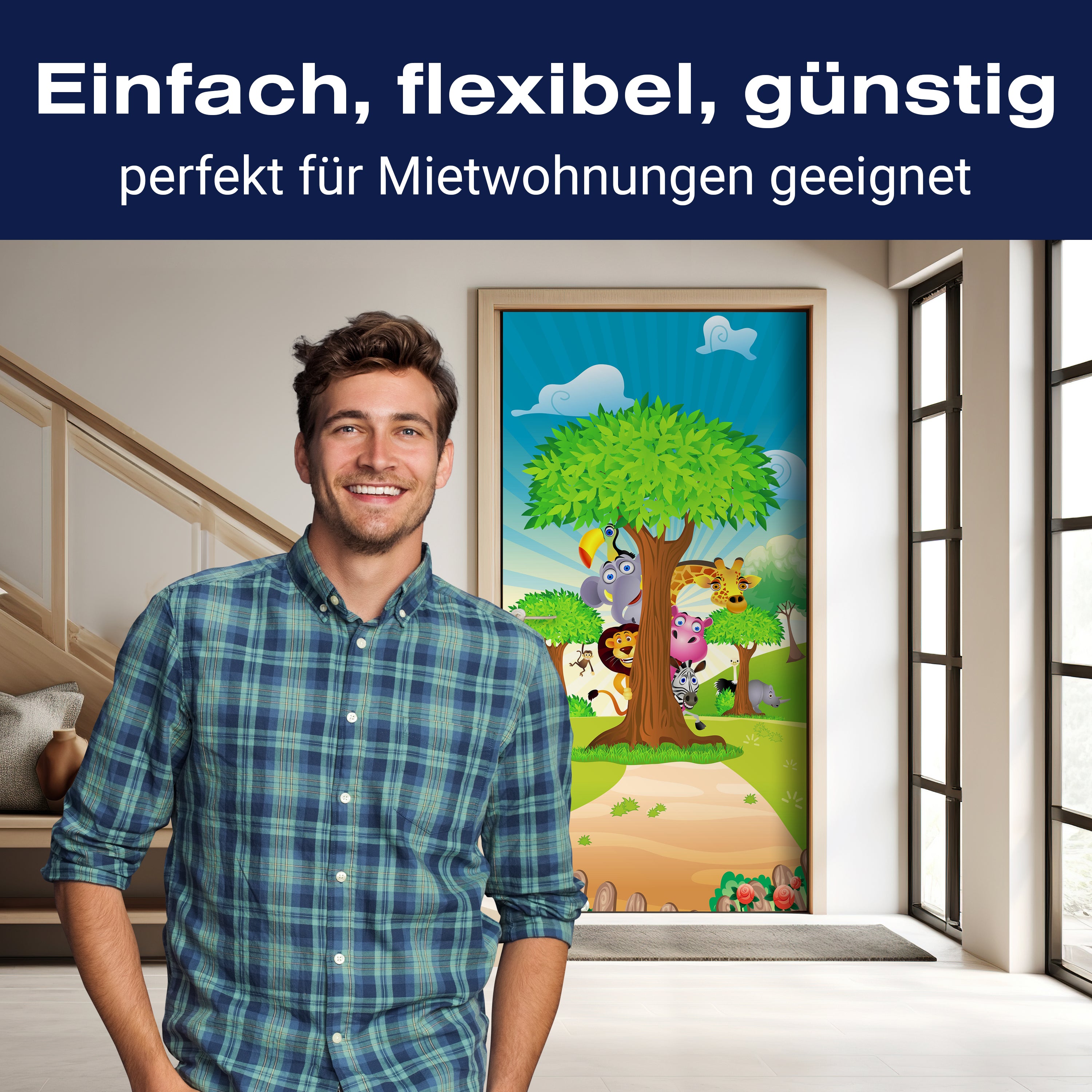 Türtapete Tierbaum M0033 - Bild 3 Türtapete Tierbaum M0033 - Bild 3