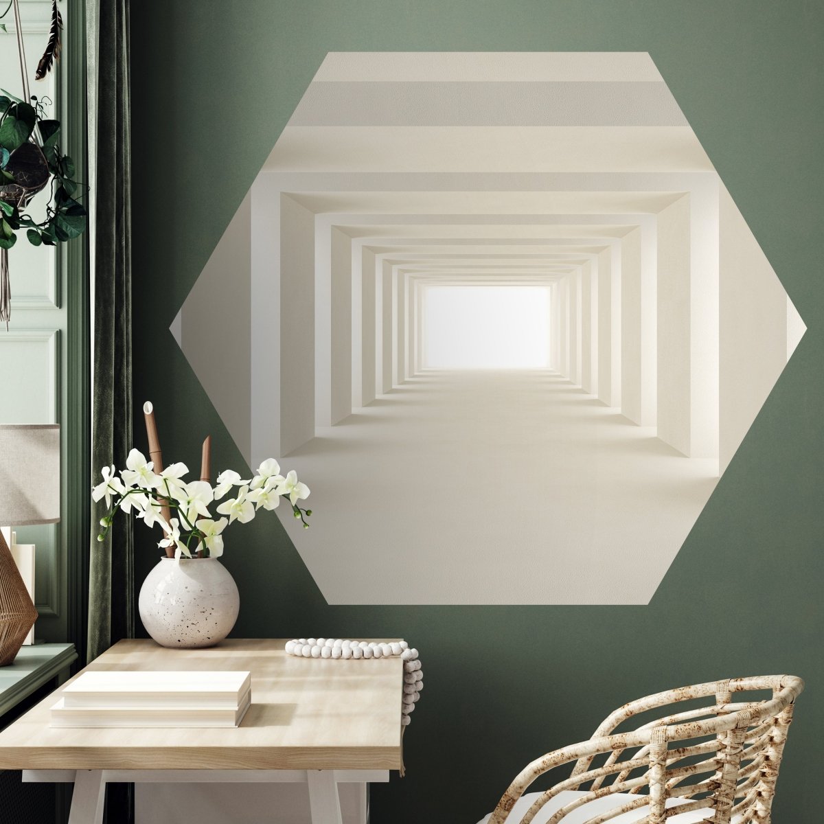 Hexagon-Fototapete heller Tunnel M0036 - Bild 3 Hexagon-Fototapete heller Tunnel M0036 - Bild 3