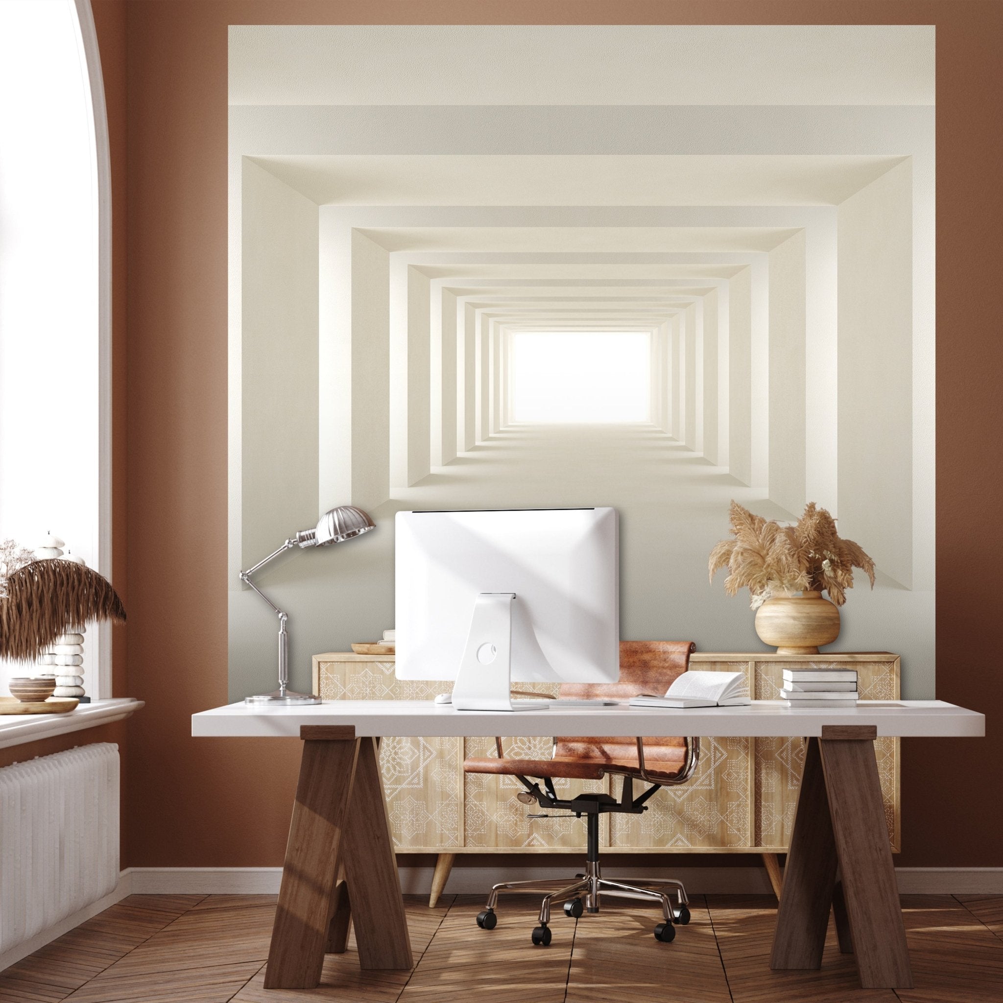 Quadratische Fototapete heller Tunnel M0036 - Bild 1 Quadratische Fototapete heller Tunnel M0036 - Bild 1