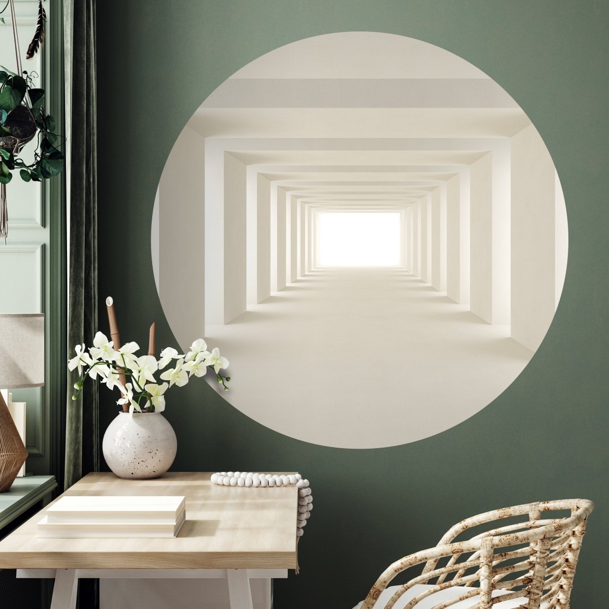 Runde Fototapete heller Tunnel M0036 - Bild 3 Runde Fototapete heller Tunnel M0036 - Bild 3