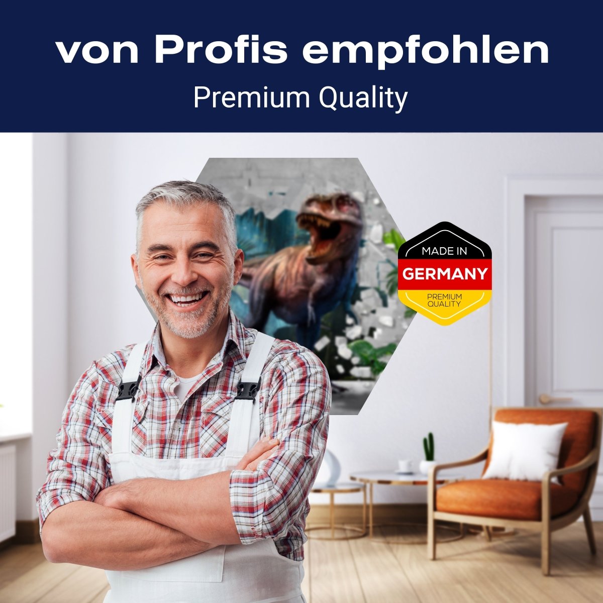 Hexagon-Fototapete Wanddurchbruch mit Dinosauriern M0038 - Bild 5 Hexagon-Fototapete Wanddurchbruch mit Dinosauriern M0038 - Bild 5