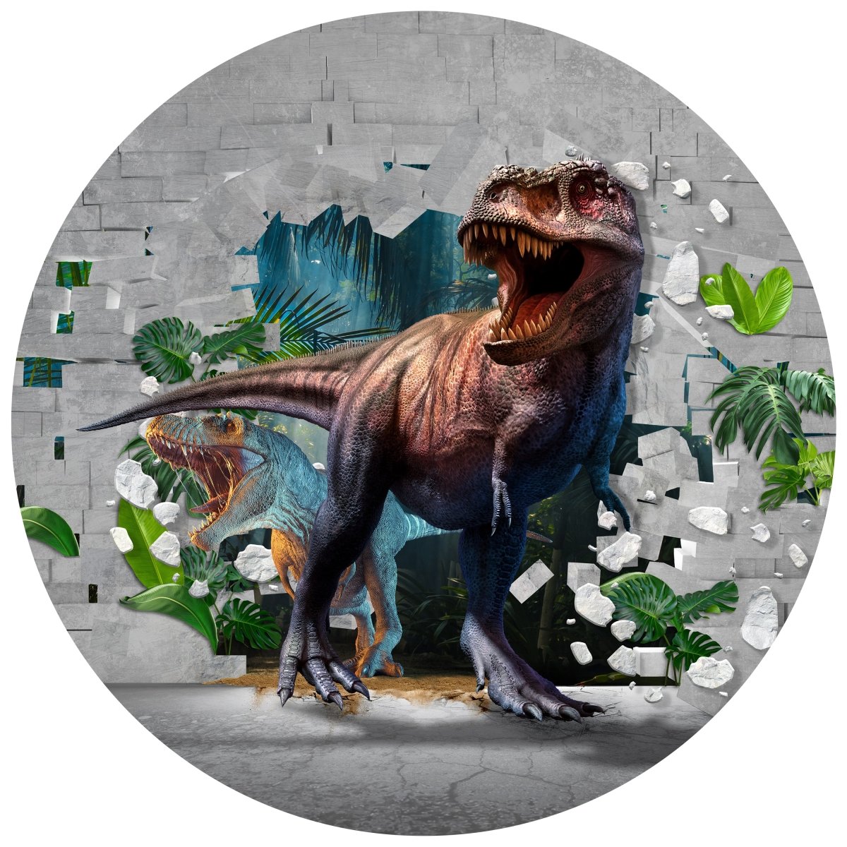 Runde Fototapete Wanddurchbruch mit Dinosauriern M0038 - Bild 11 Runde Fototapete Wanddurchbruch mit Dinosauriern M0038 - Bild 11