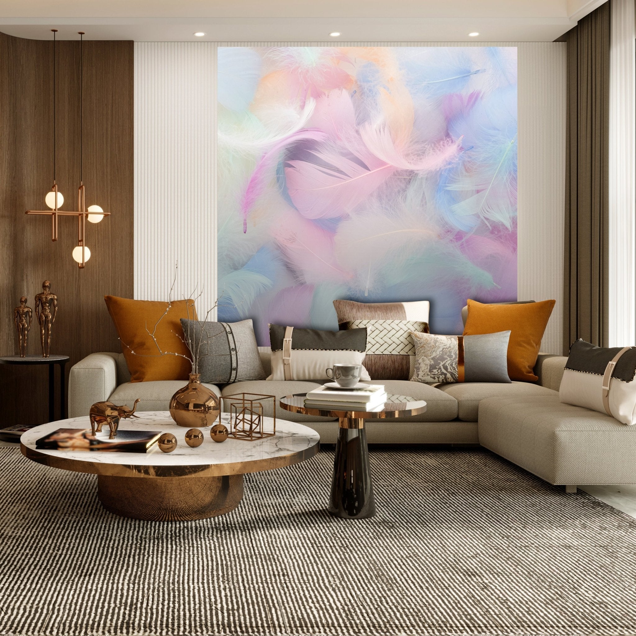 Quadratische Fototapete bunte Federn M0039 - Bild 3 Quadratische Fototapete bunte Federn M0039 - Bild 3