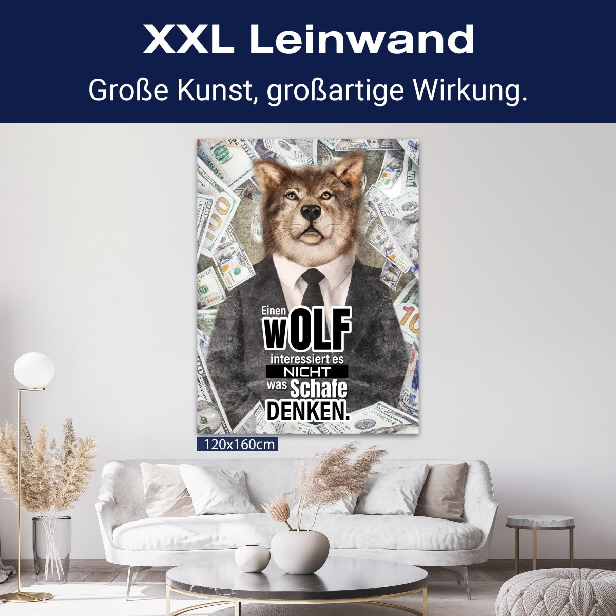 Leinwandbild Motivation, Hochformat, Wolf Schafe M0040 kaufen - Bild 9 Leinwandbild Motivation, Hochformat, Wolf Schafe M0040 kaufen - Bild 9