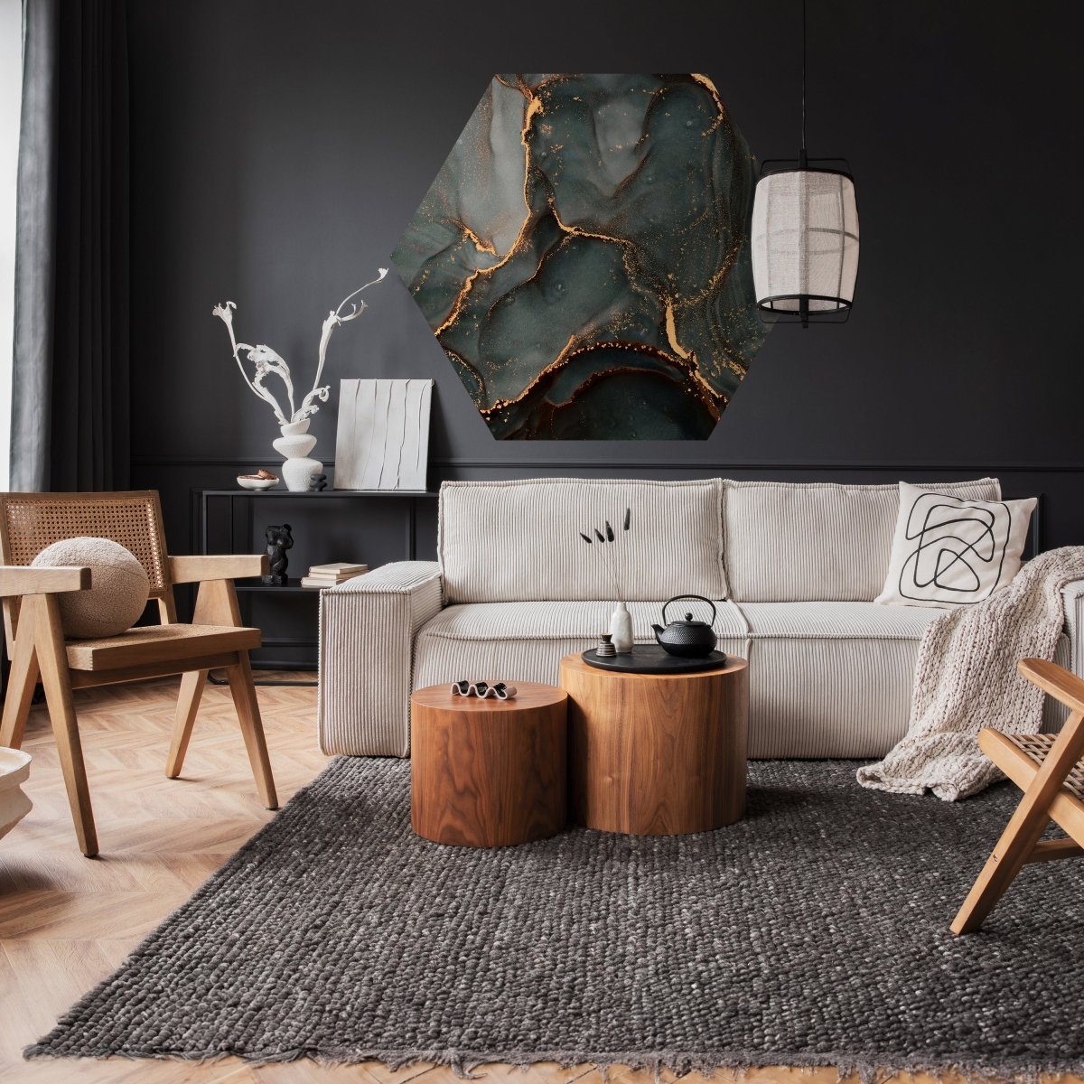 Hexagon-Fototapete blaugraue Marmoroptik M0041 - Bild 2 Hexagon-Fototapete blaugraue Marmoroptik M0041 - Bild 2