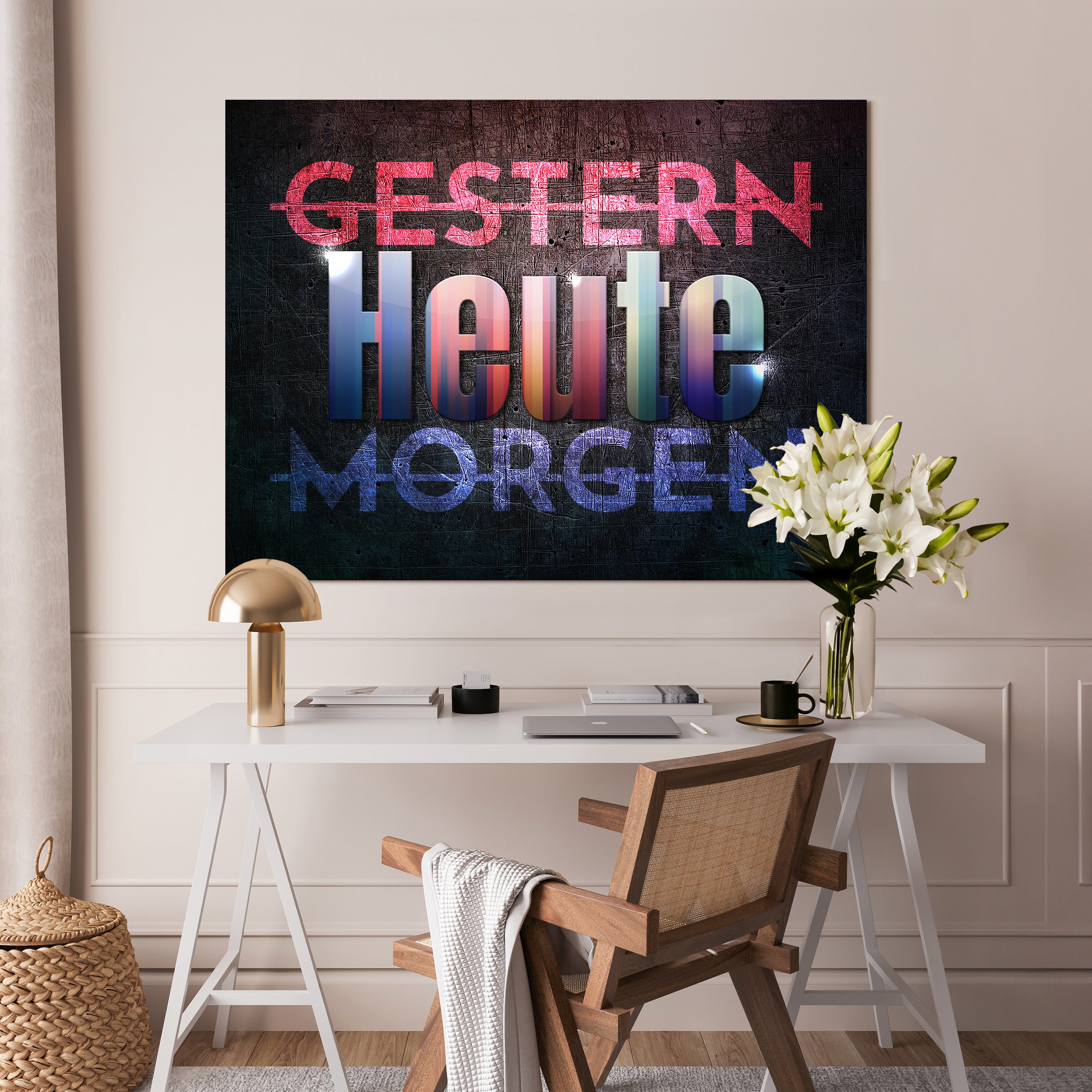 Leinwandbild Motivation, Querformat, Gestern Morgen Heute M0041 kaufen - Bild 2 Leinwandbild Motivation, Querformat, Gestern Morgen Heute M0041 kaufen - Bild 2