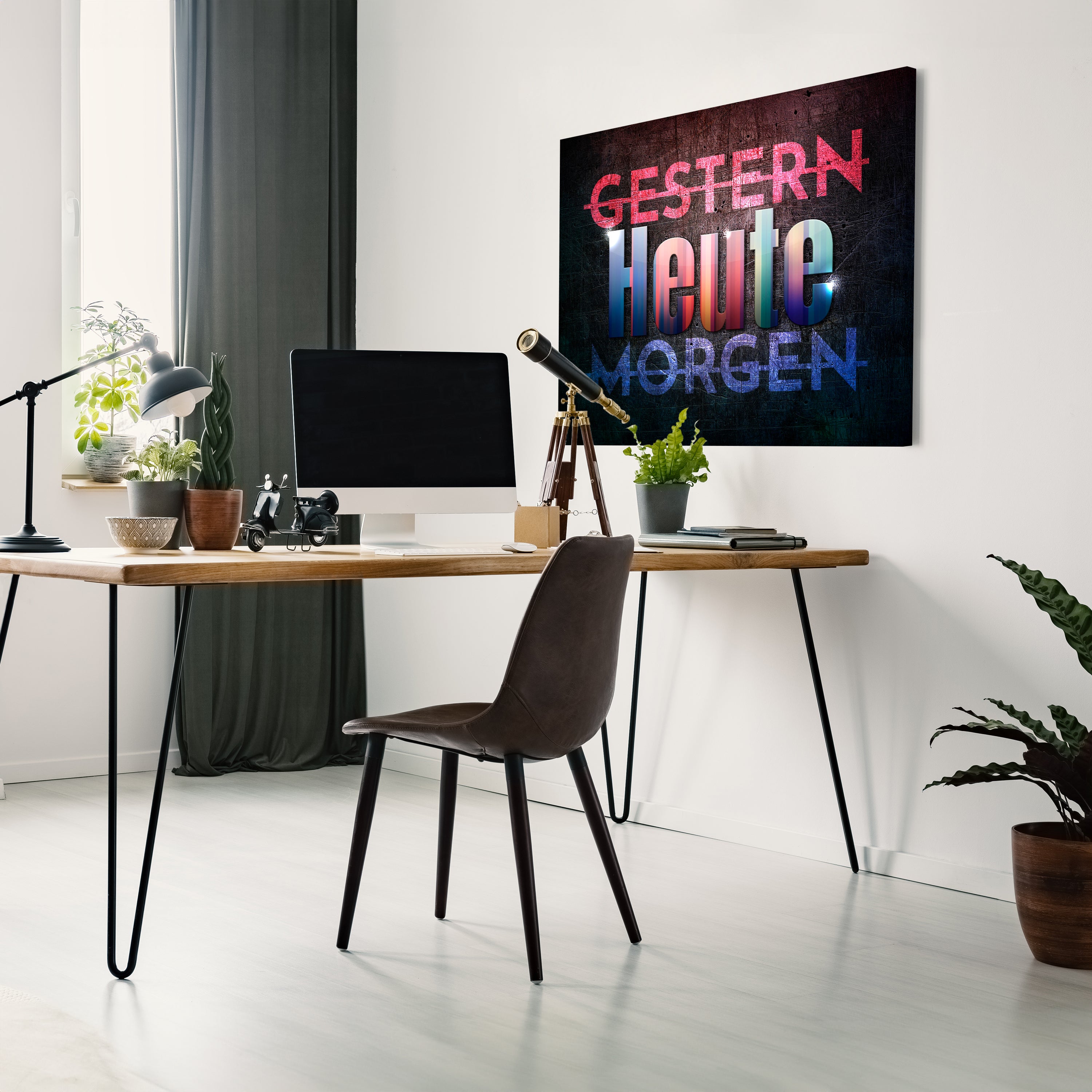 Leinwandbild Motivation, Querformat, Gestern Morgen Heute M0041 kaufen - Bild 3 Leinwandbild Motivation, Querformat, Gestern Morgen Heute M0041 kaufen - Bild 3