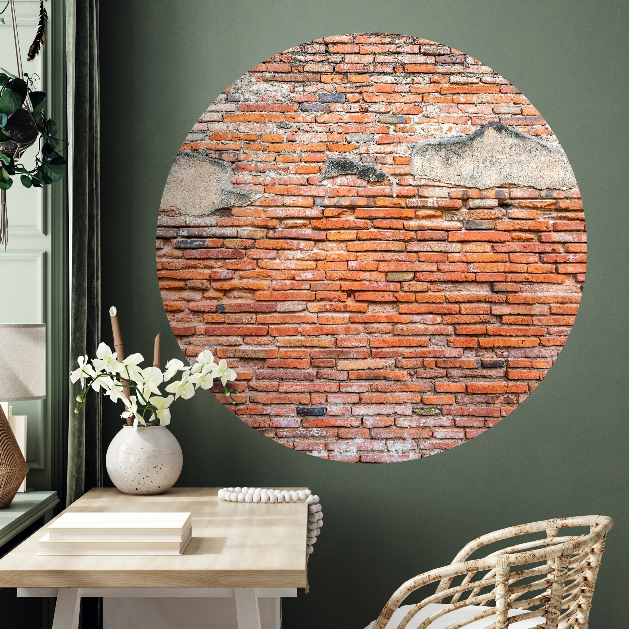 Runde Fototapete alte Ziegelwand Backstein M0045 - Bild 3 Runde Fototapete alte Ziegelwand Backstein M0045 - Bild 3