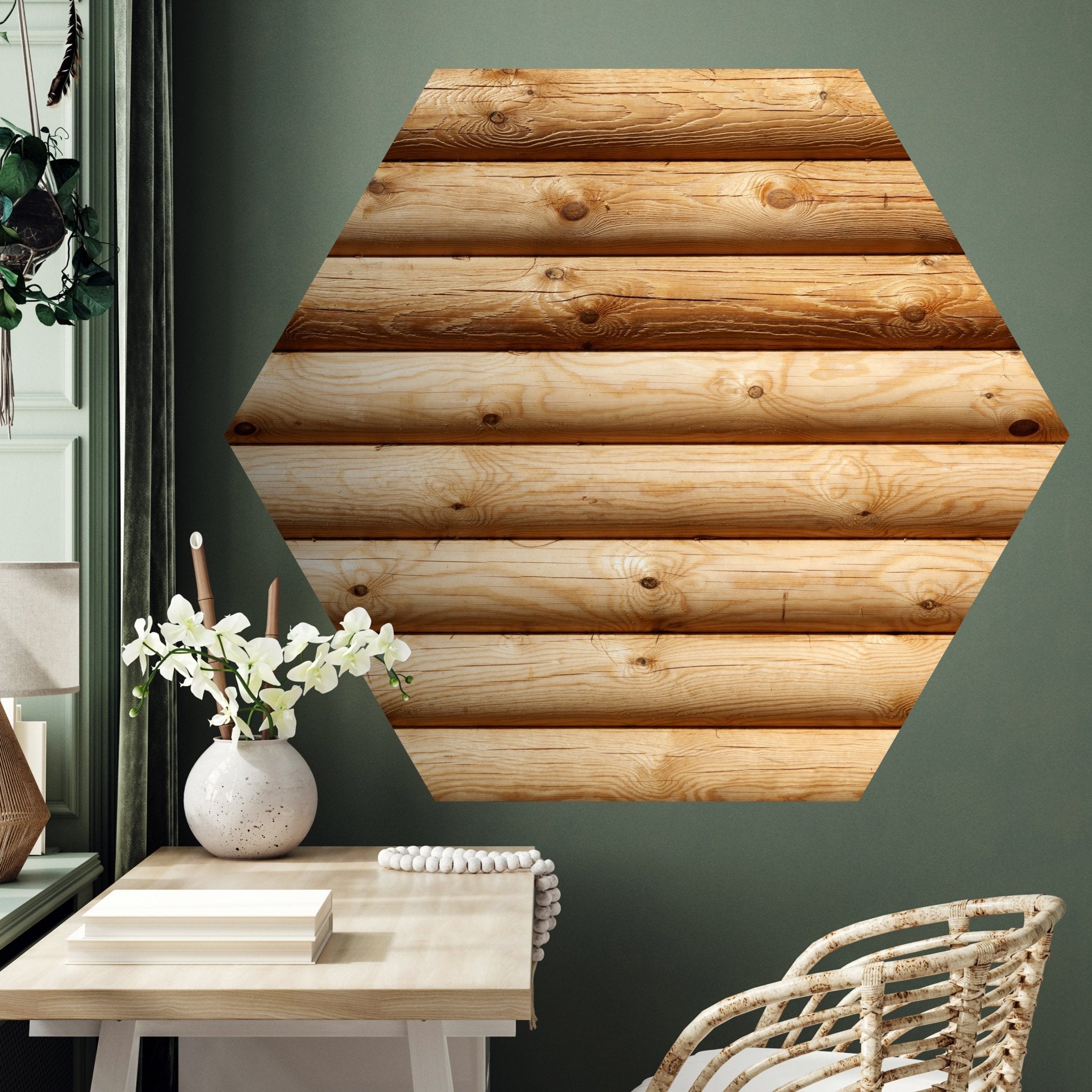 Hexagon-Fototapete Holz Wand M0046 - Bild 3 Hexagon-Fototapete Holz Wand M0046 - Bild 3