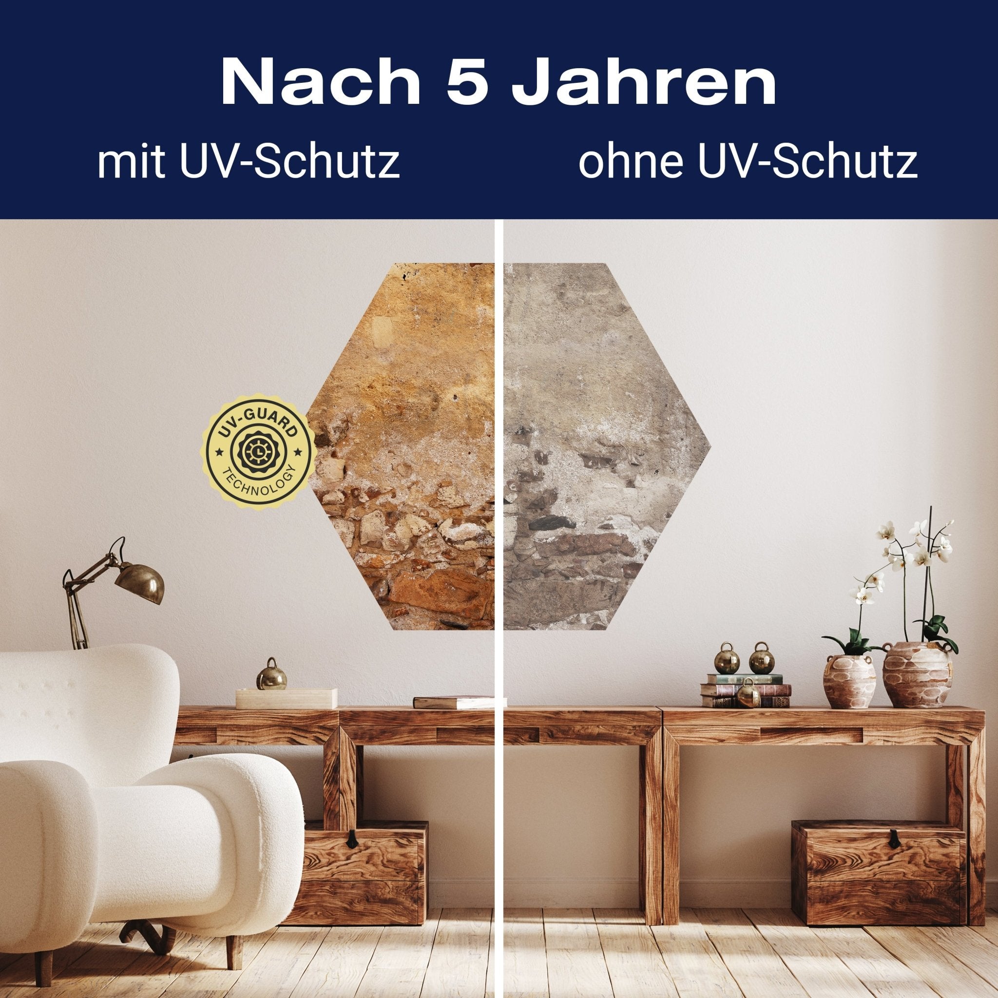 Hexagon-Fototapete Alte Mauer aus Stein M0047 - Bild 9 Hexagon-Fototapete Alte Mauer aus Stein M0047 - Bild 9