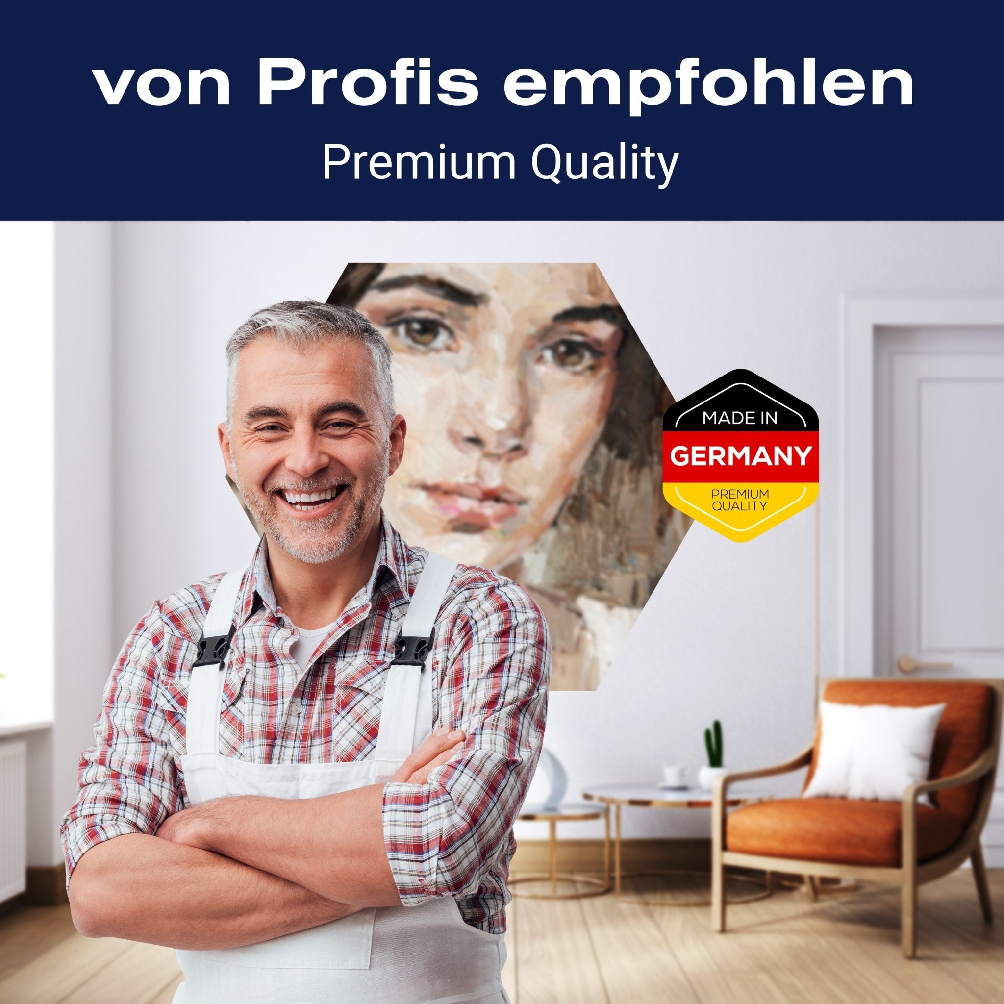 Hexagon-Fototapete Frau Malerei M0048 - Bild 5 Hexagon-Fototapete Frau Malerei M0048 - Bild 5