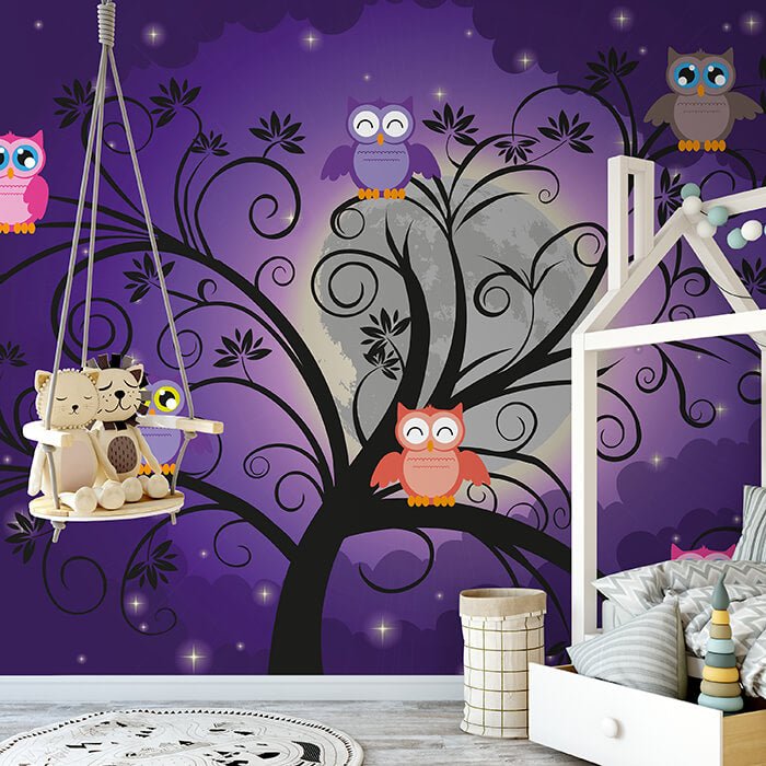 Fototapete Eule Kinderzimmer M0049 - Bild 1 Fototapete Eule Kinderzimmer M0049 - Bild 1