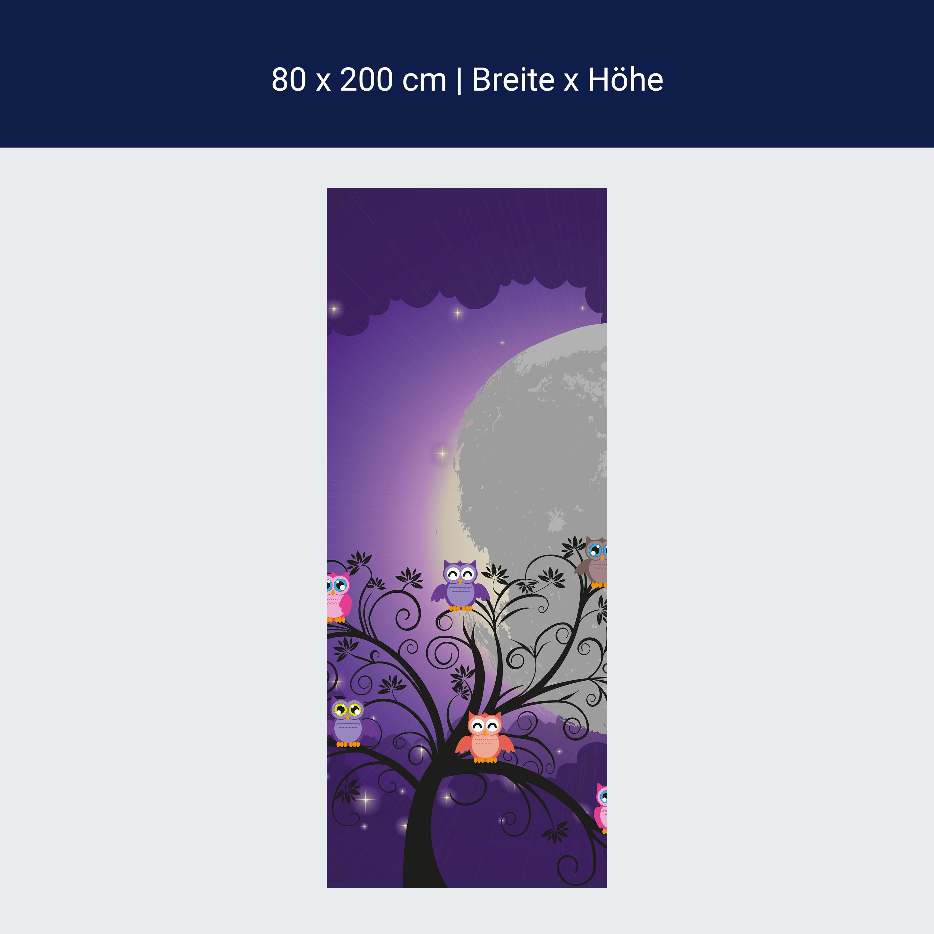 Türtapete Eulen auf einem Baum M0049 Türtapete Eulen auf einem Baum M0049