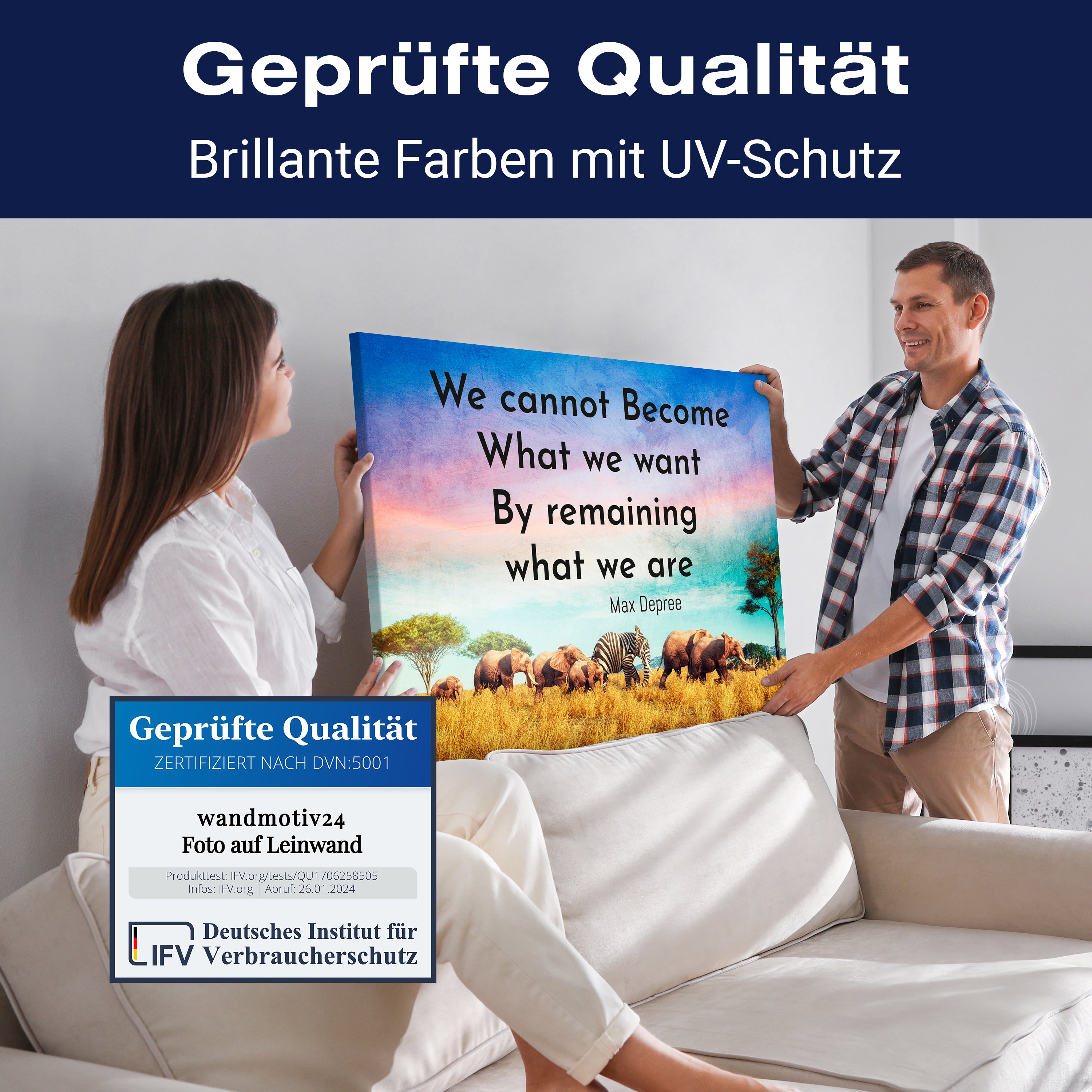 Leinwandbild Motivation, Querformat, we want, Elefant M0050 kaufen - Bild 4 Leinwandbild Motivation, Querformat, we want, Elefant M0050 kaufen - Bild 4