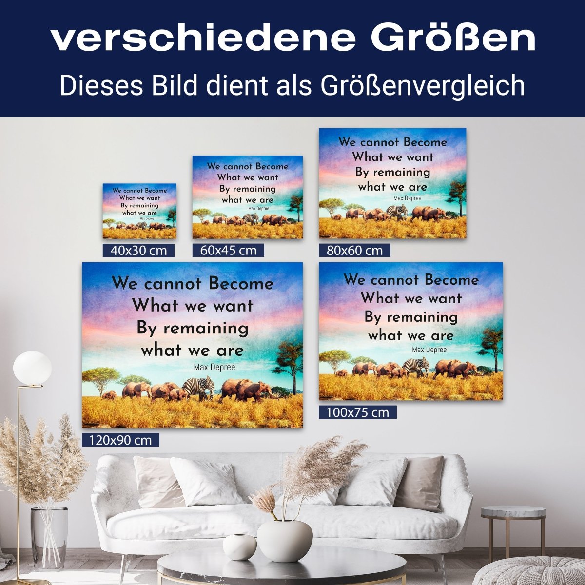 Leinwandbild Motivation, Querformat, we want, Elefant M0050 kaufen - Bild 8 Leinwandbild Motivation, Querformat, we want, Elefant M0050 kaufen - Bild 8