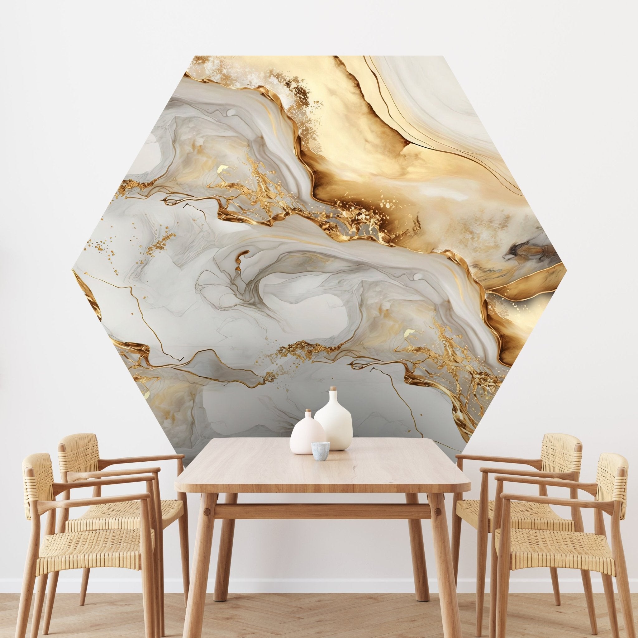 Hexagon-Fototapete abstrakte Marmor Optik M0051 - Bild 1 Hexagon-Fototapete abstrakte Marmor Optik M0051 - Bild 1