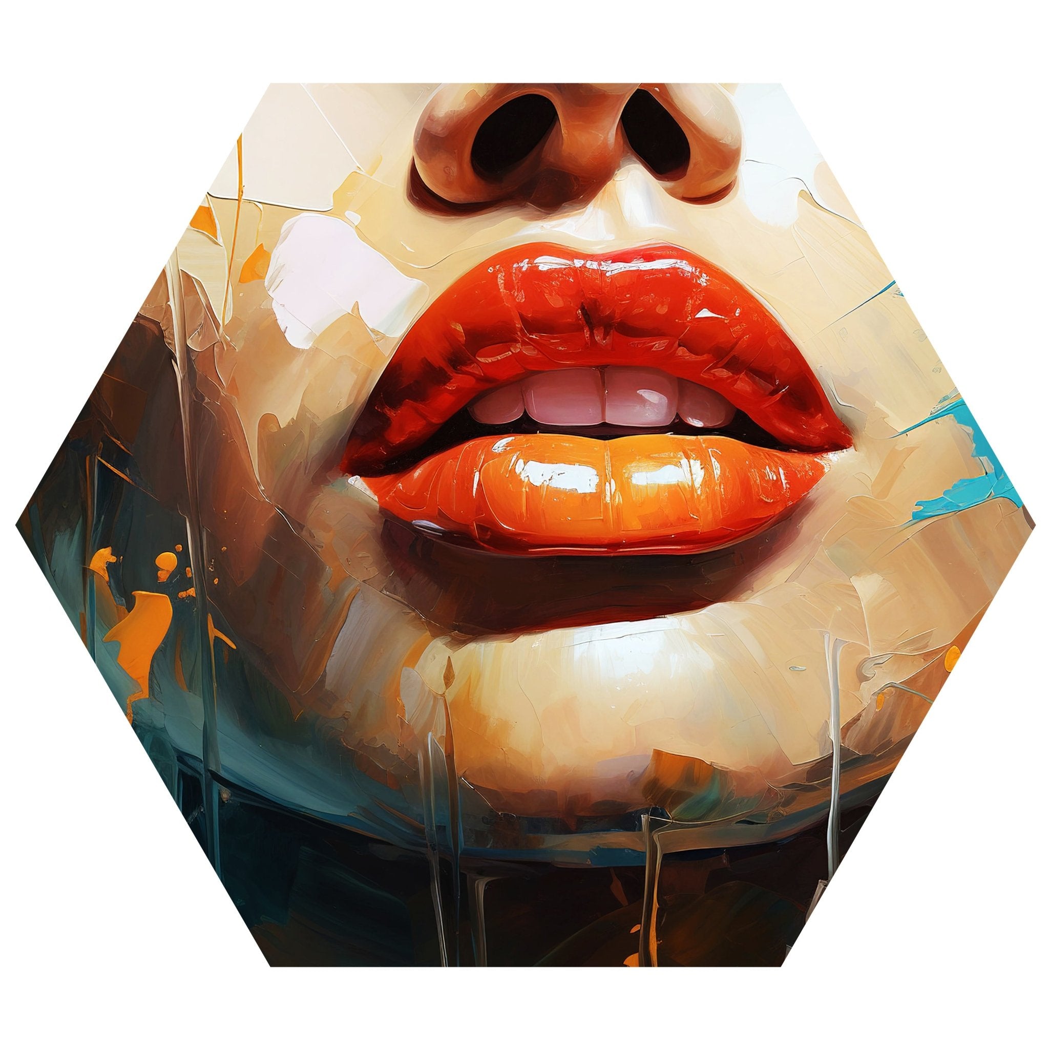 Hexagon-Fototapete Malerei Frau Lippen M0052 - Bild 11 Hexagon-Fototapete Malerei Frau Lippen M0052 - Bild 11
