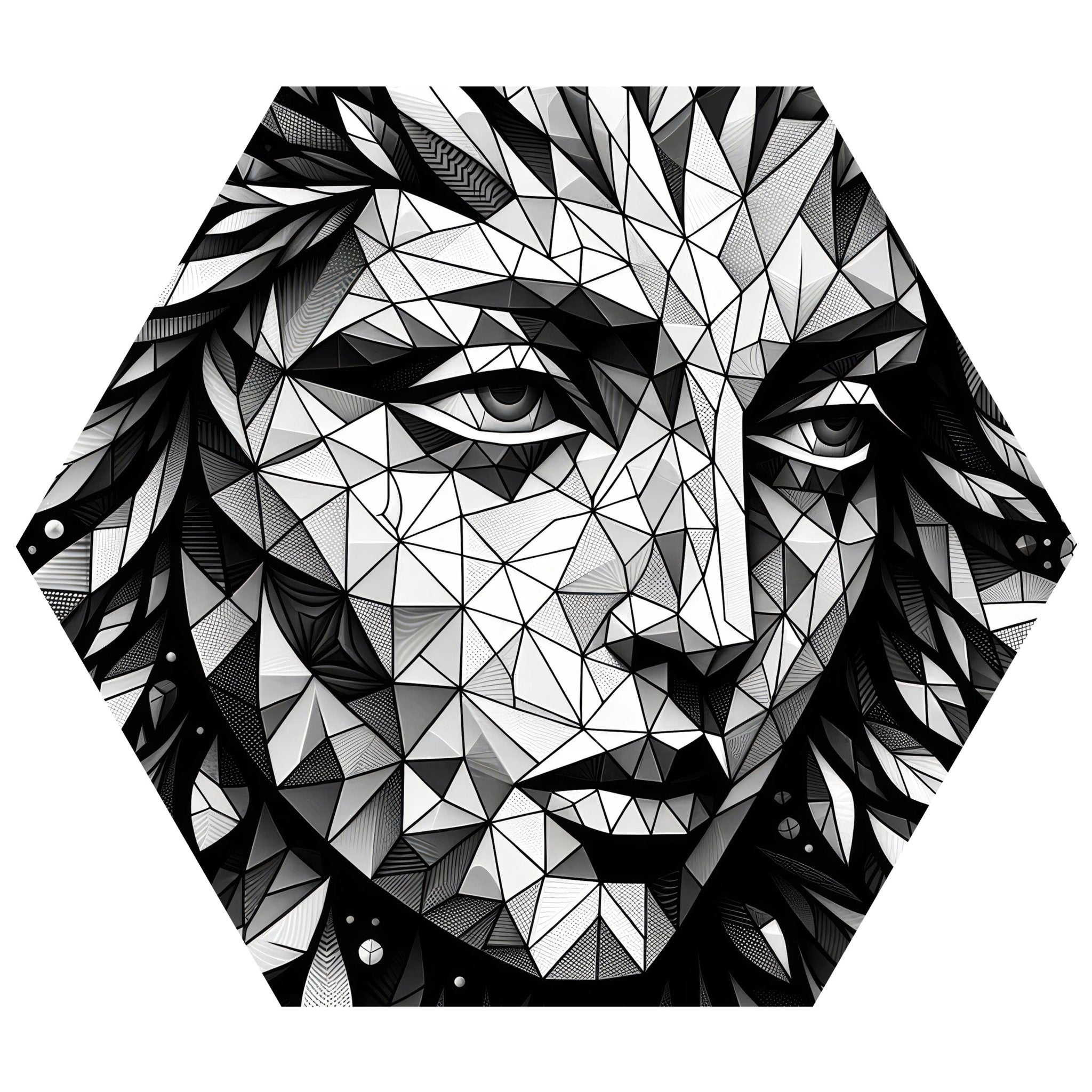 Hexagon-Fototapete geometrisches Gesicht, Kunst M0053 - Bild 11 Hexagon-Fototapete geometrisches Gesicht, Kunst M0053 - Bild 11