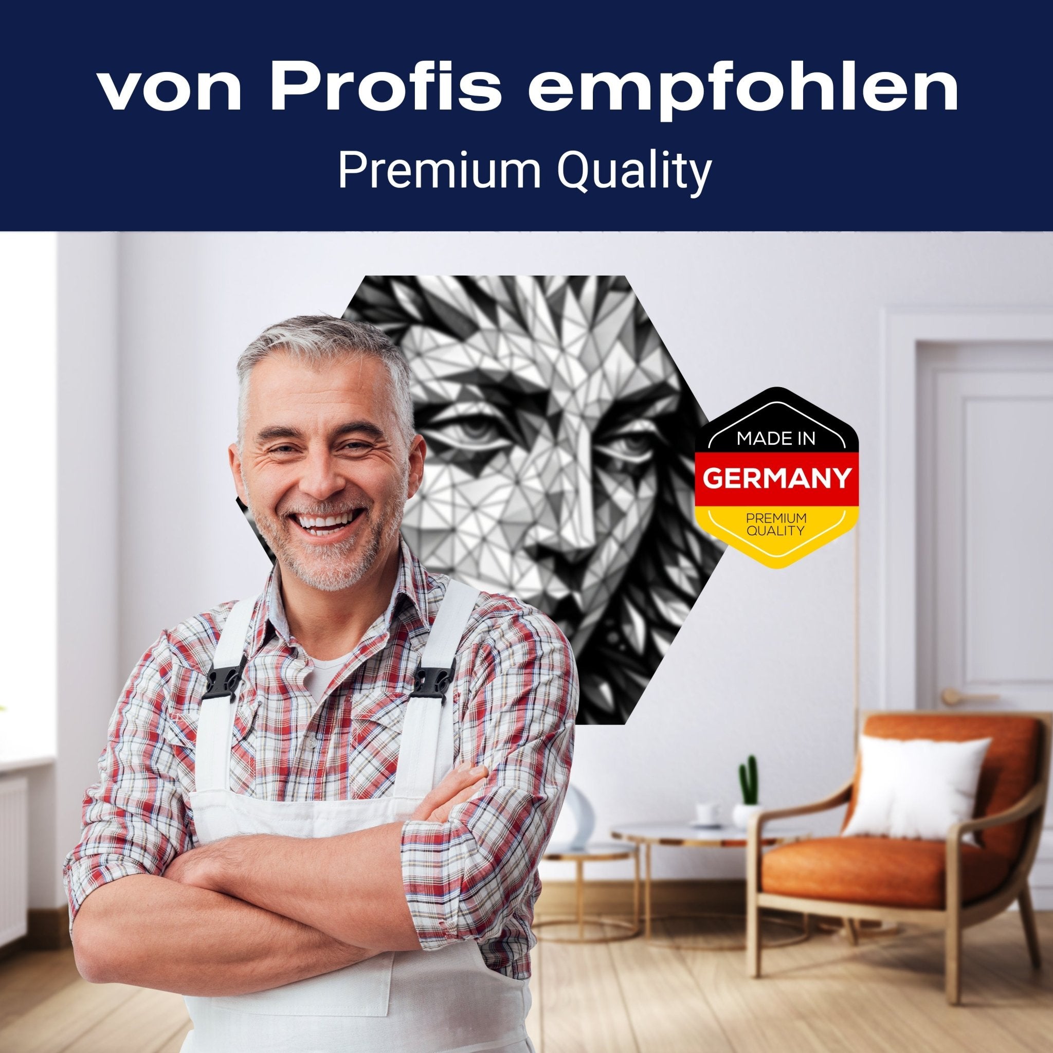 Hexagon-Fototapete geometrisches Gesicht, Kunst M0053 - Bild 5 Hexagon-Fototapete geometrisches Gesicht, Kunst M0053 - Bild 5