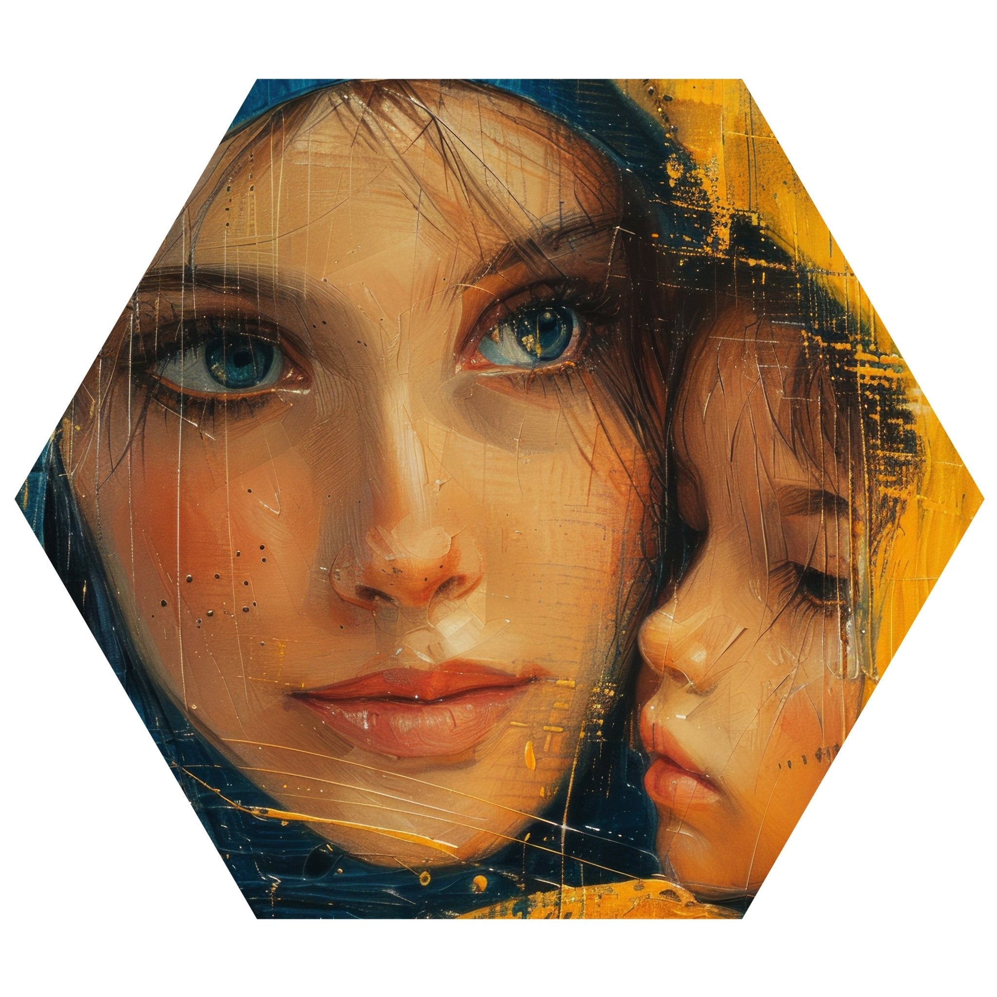 Hexagon-Fototapete Malerei Frau Kind M0054 - Bild 11 Hexagon-Fototapete Malerei Frau Kind M0054 - Bild 11