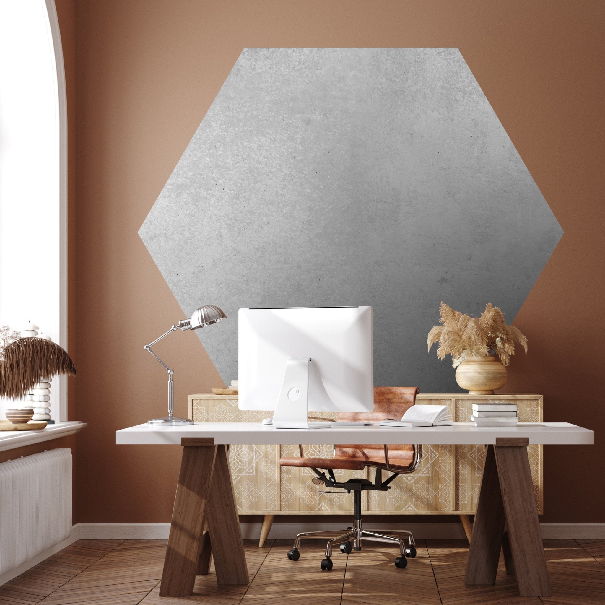 Hexagon-Fototapete Vintage Beton-mauer Grau M0056 - Bild 1 Hexagon-Fototapete Vintage Beton-mauer Grau M0056 - Bild 1