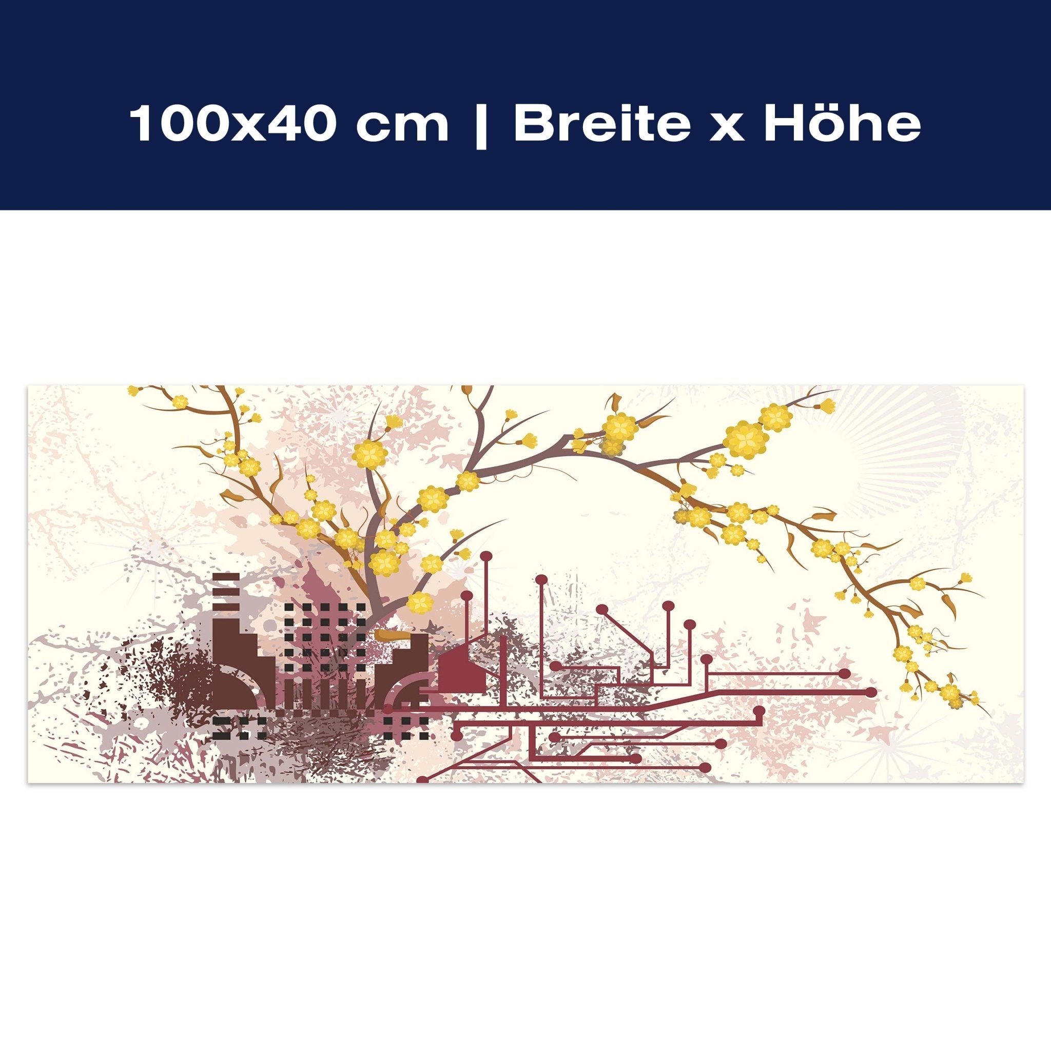 Leinwandbild Haruka Retro Blüten M0057 Leinwandbild Haruka Retro Blüten M0057