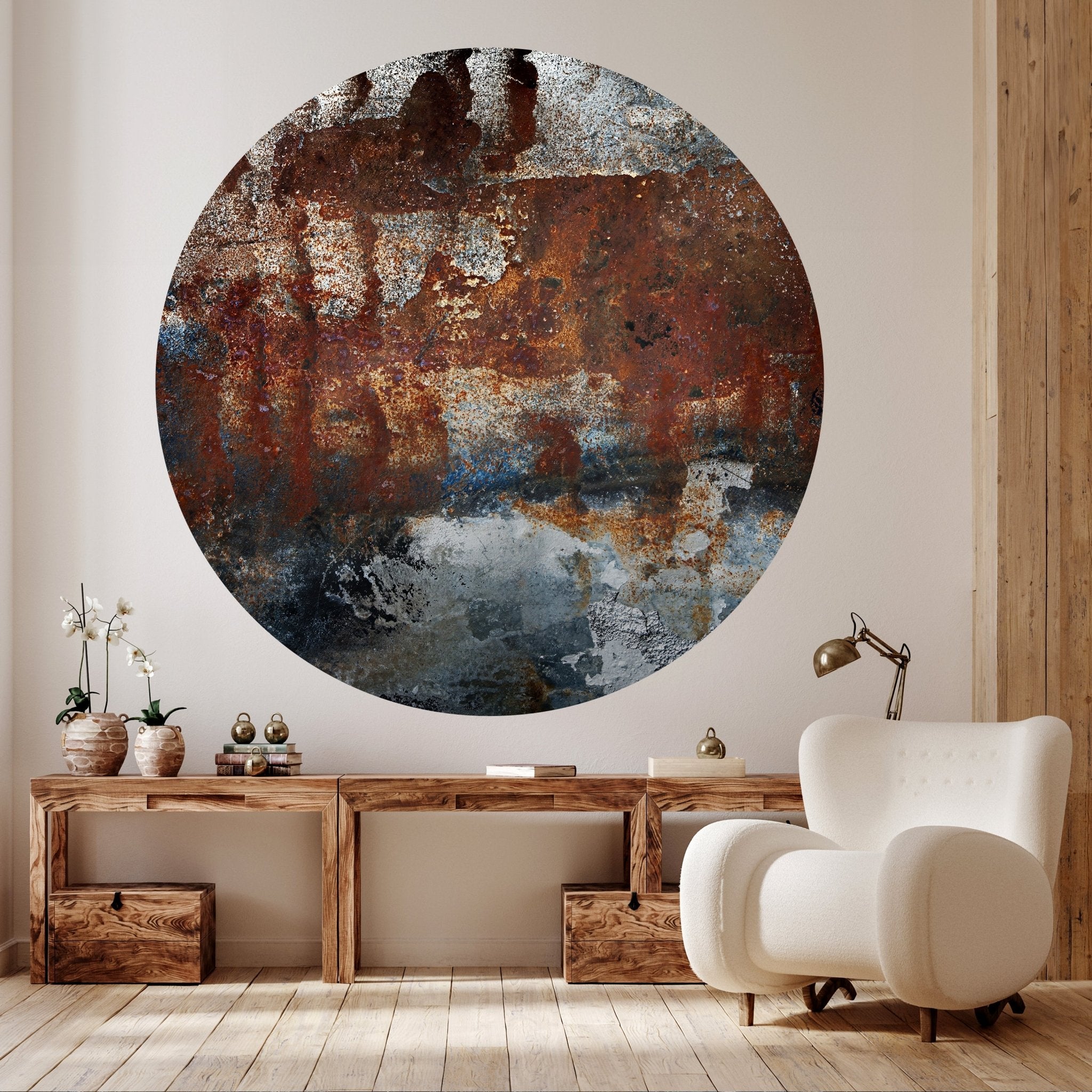 Runde Fototapete Metall rostig M0057 - Bild 2 Runde Fototapete Metall rostig M0057 - Bild 2