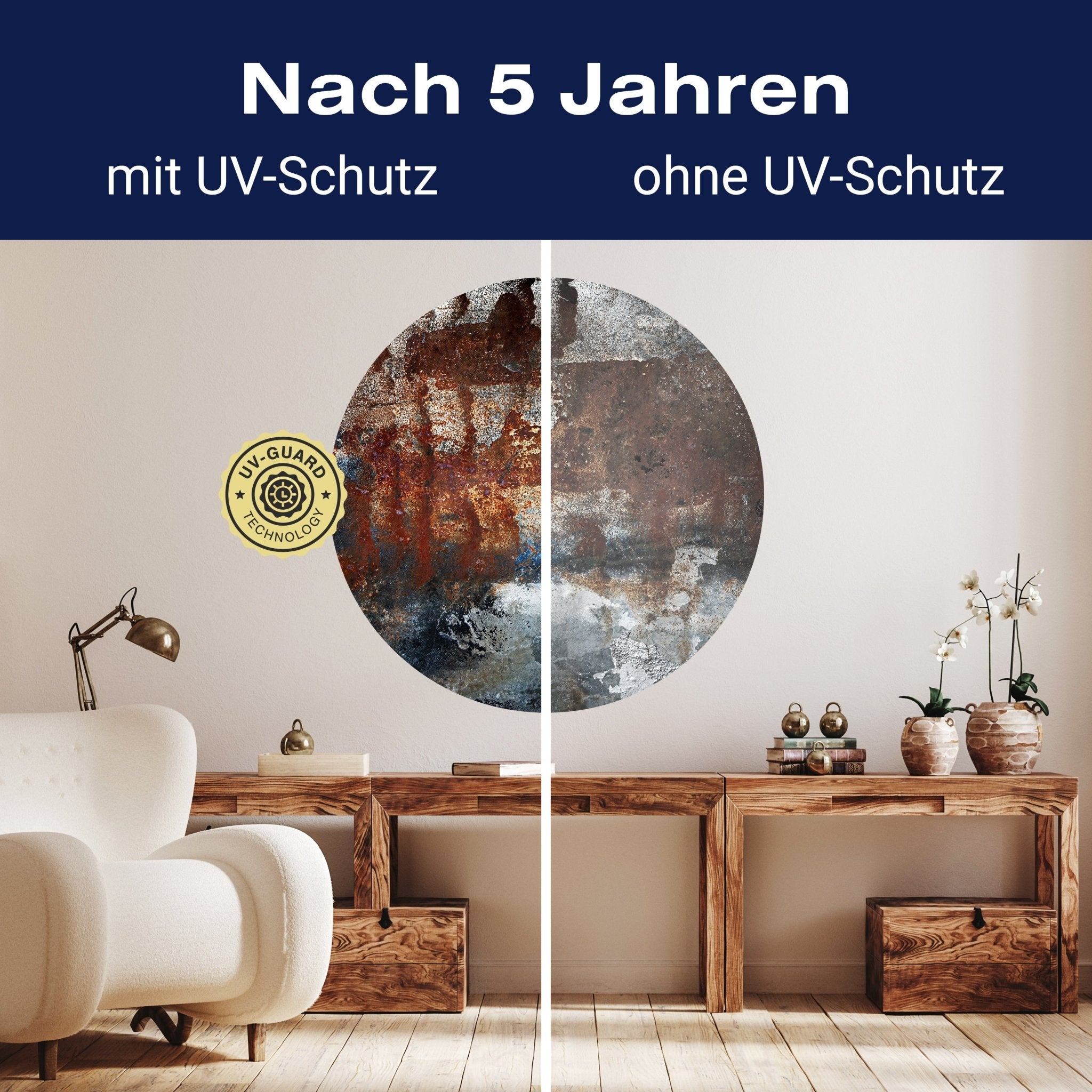 Runde Fototapete Metall rostig M0057 - Bild 9 Runde Fototapete Metall rostig M0057 - Bild 9